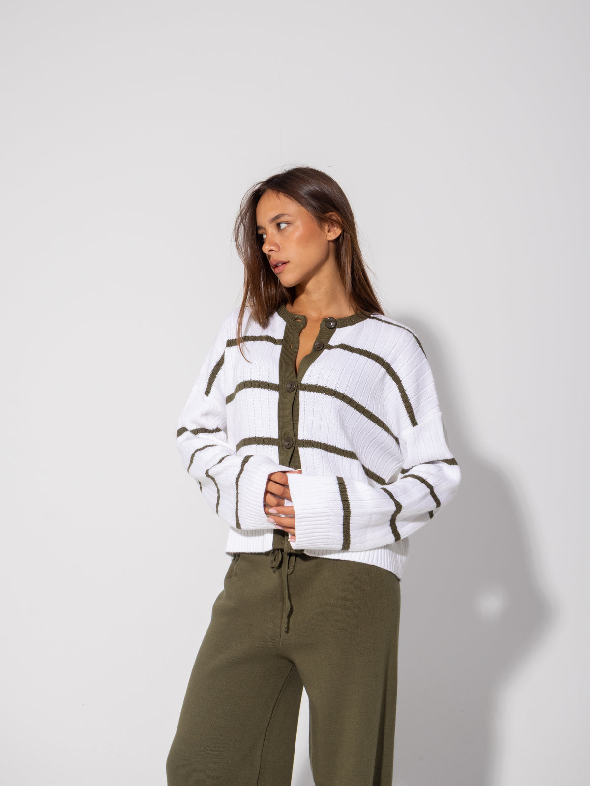 Striped Knit Set