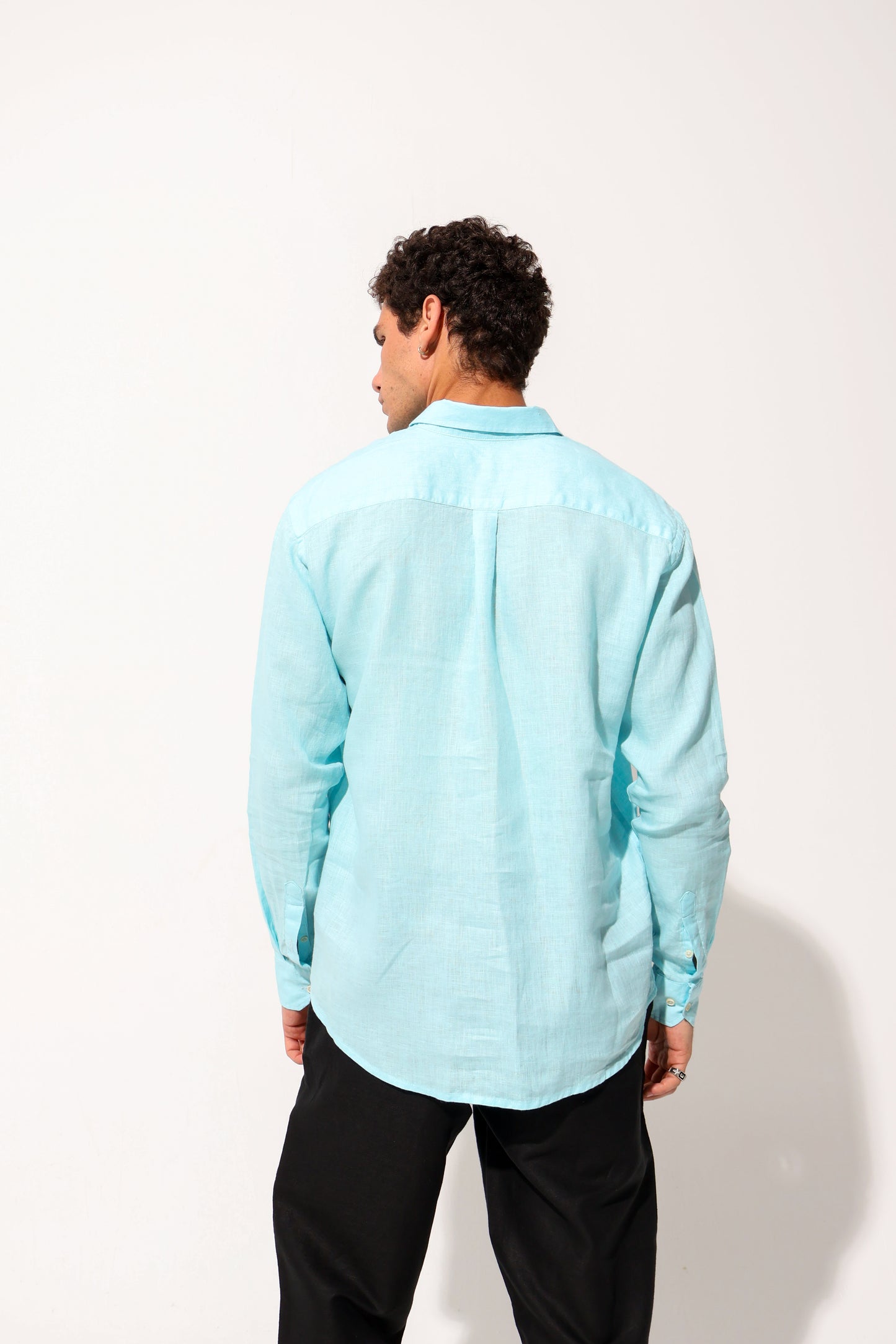 Turqouise Linen Shirt