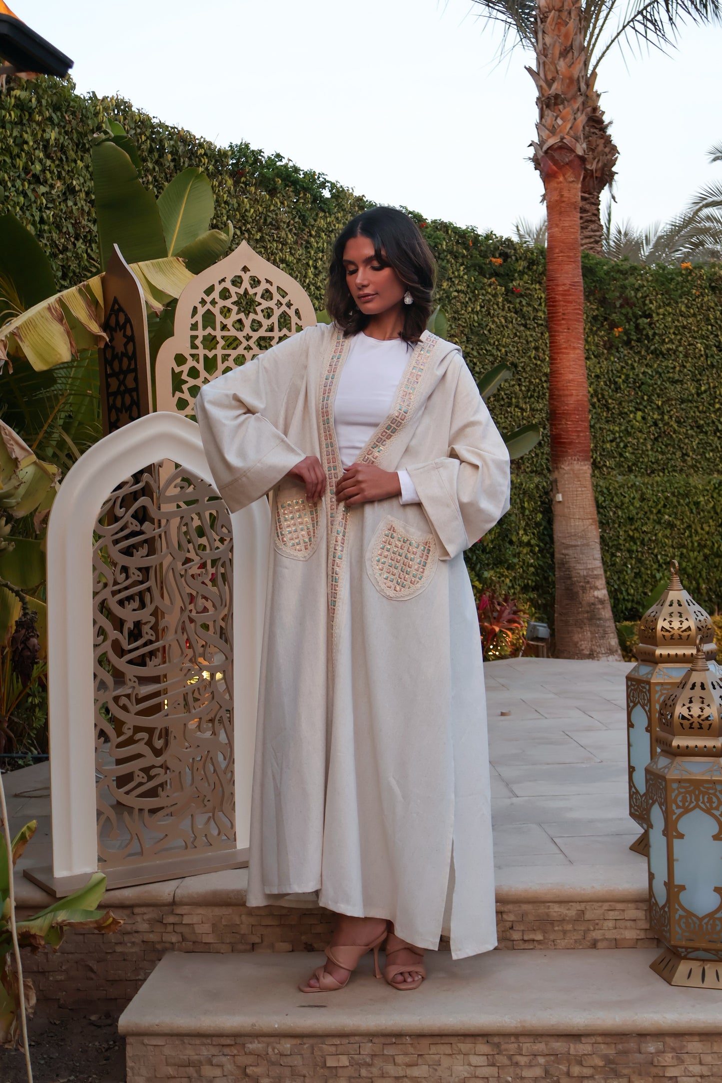 Metallic Linen Kaftan