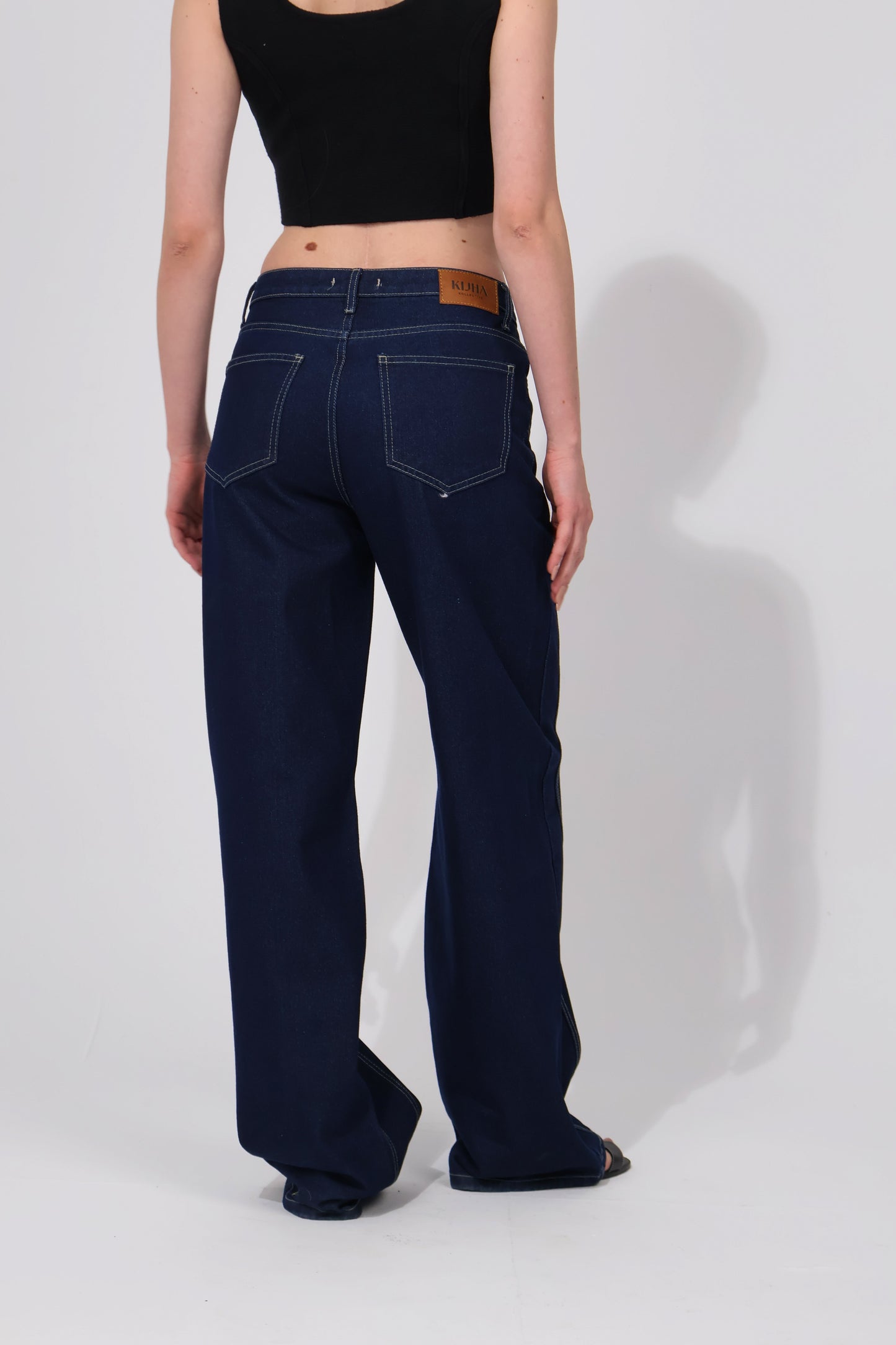 Striped Denim Pants