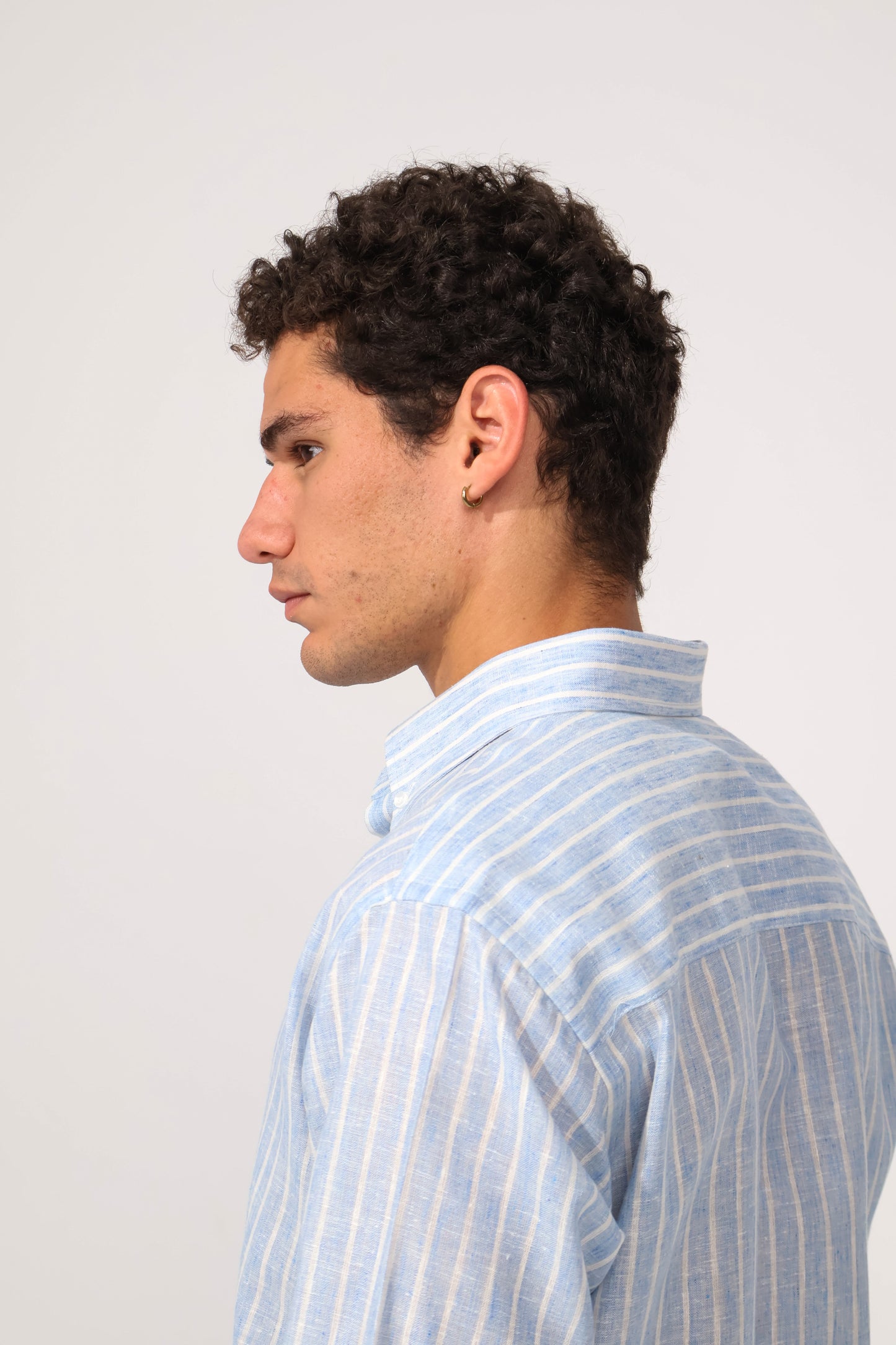 Blue Stripe Linen Shirt