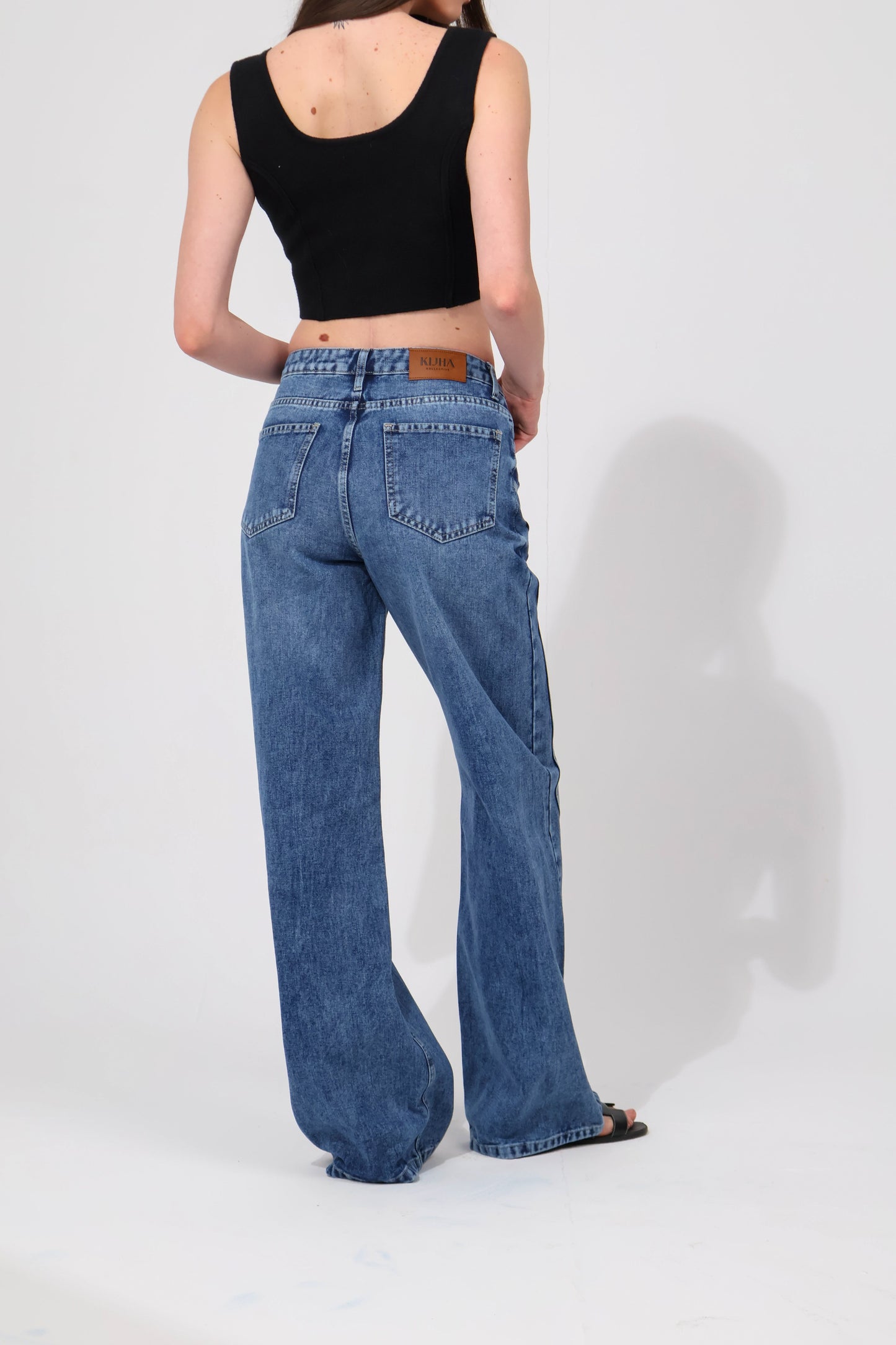 Striped Denim Pants