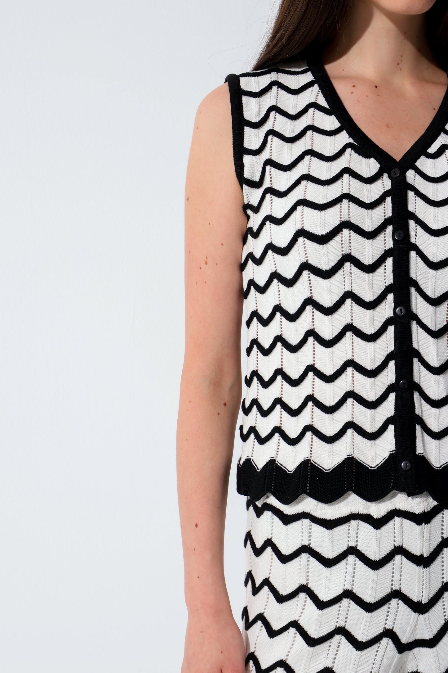 ZigZag Knit Vest Set