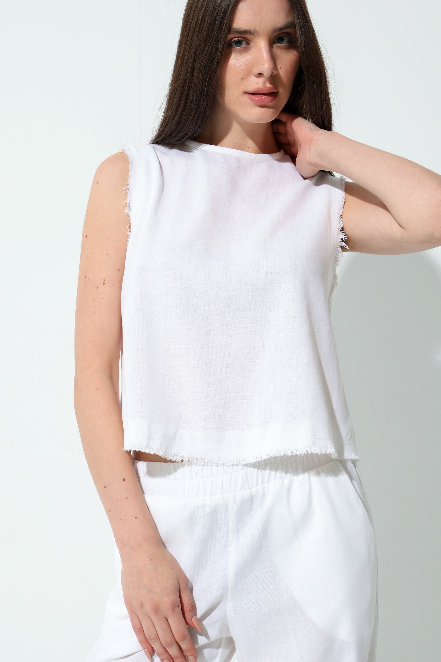 White Linen Set
