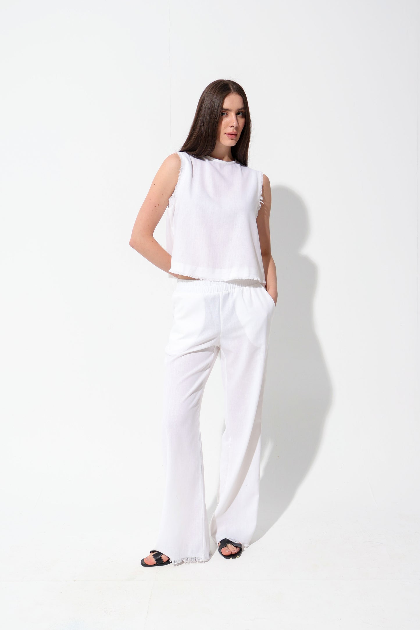 White Linen Set