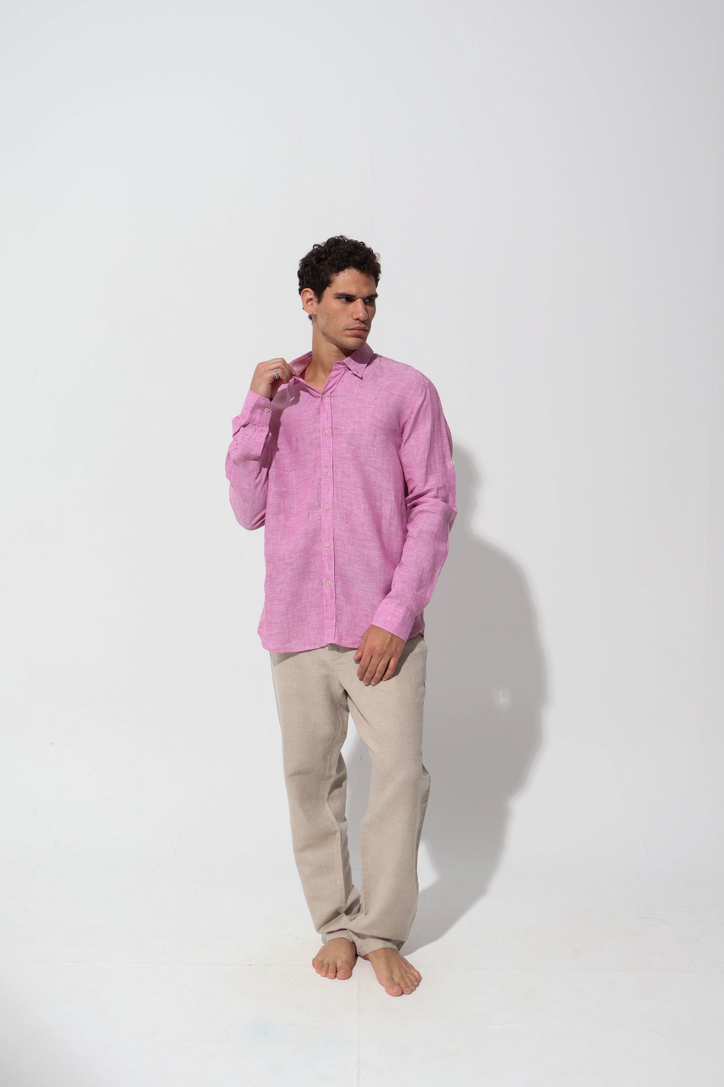 Pink Premium Linen Shirt
