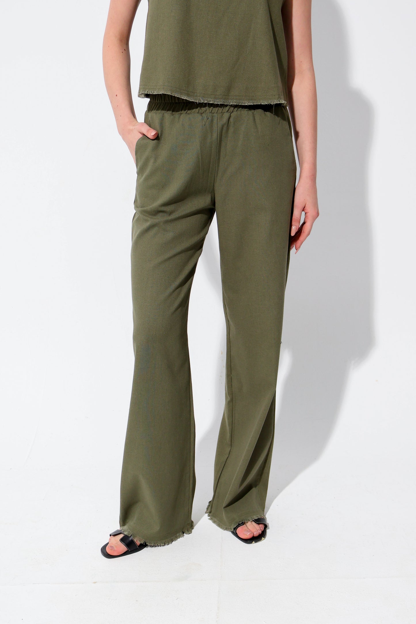Olive Linen Set