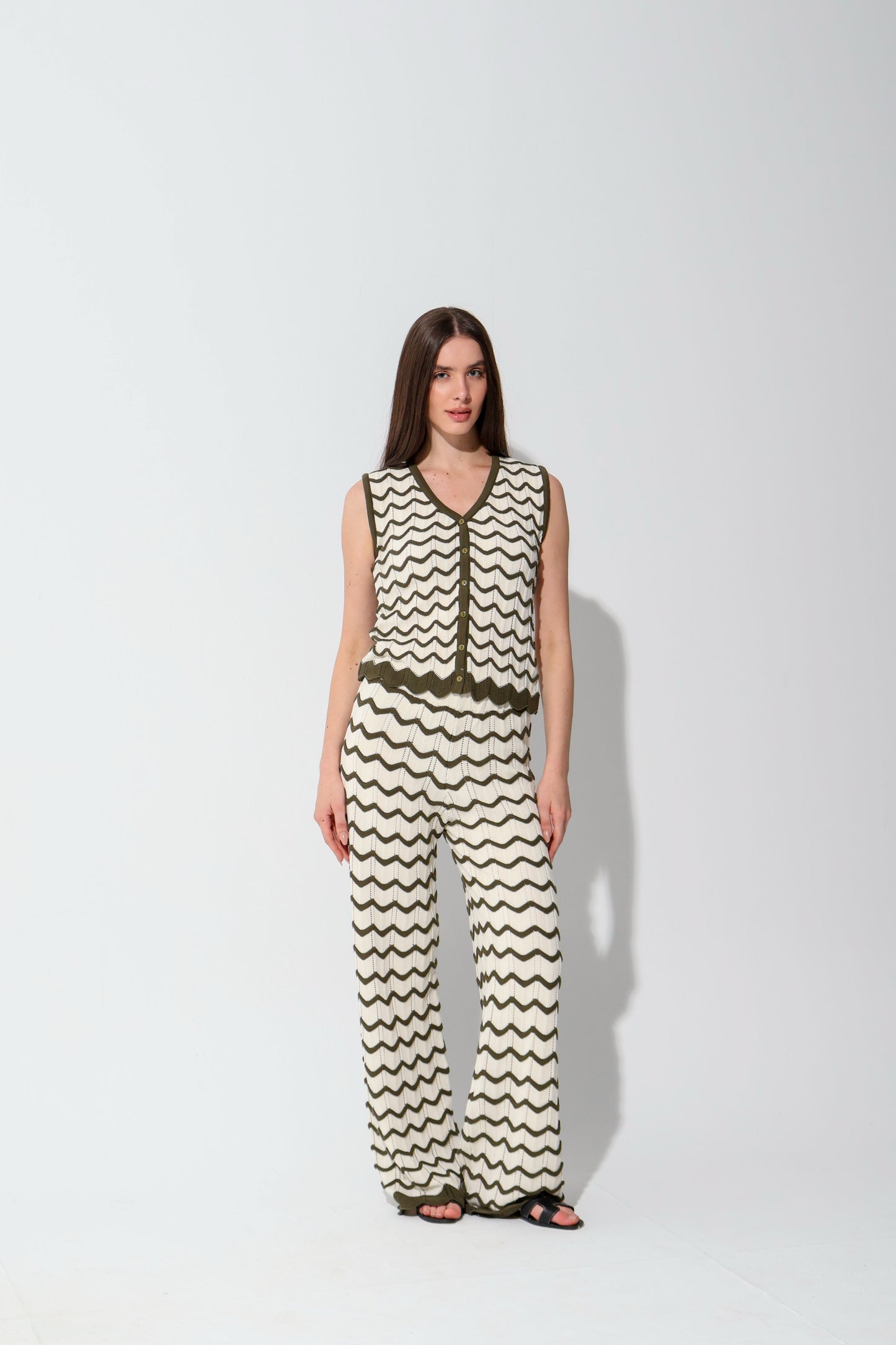 ZigZag Knit Vest Set
