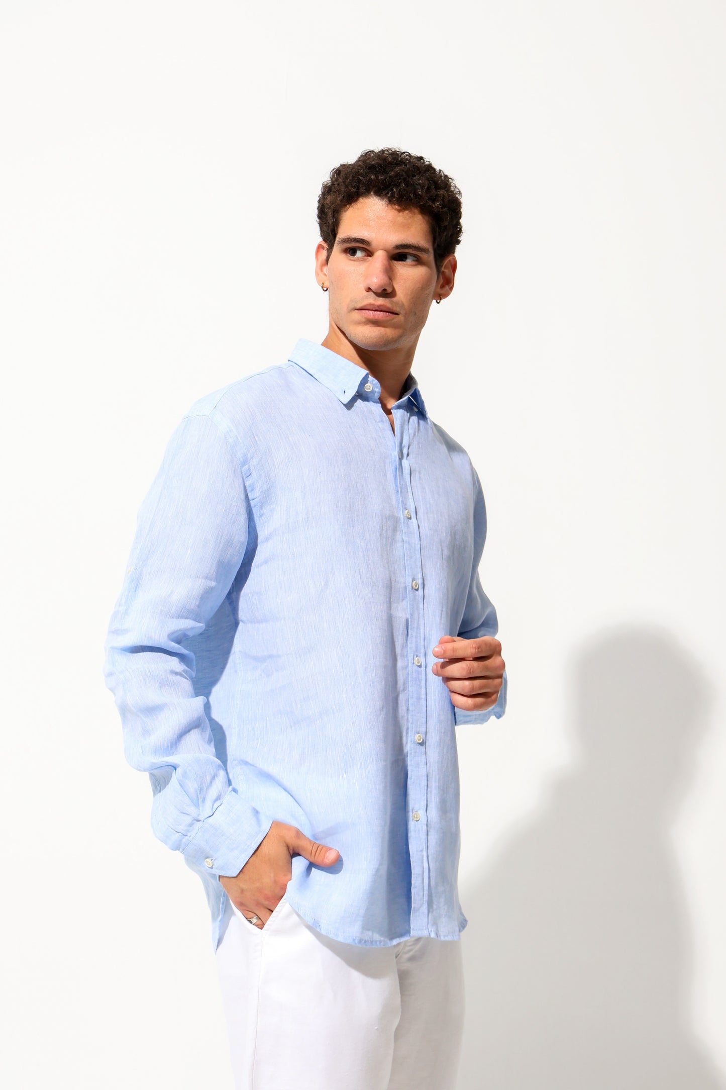 Blue Premium Linen Shirt