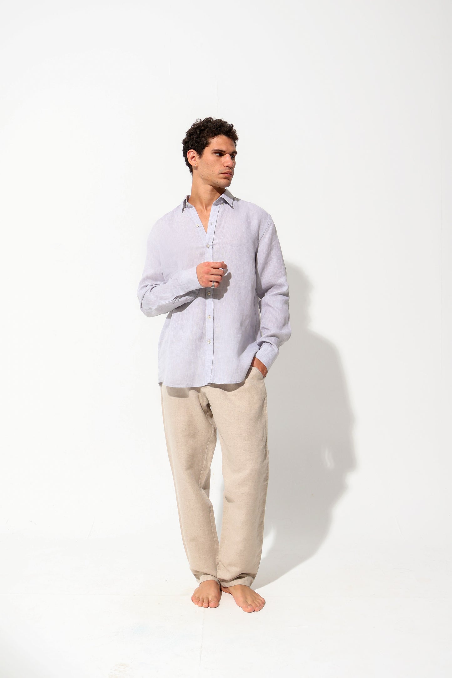 Grey Premium Linen Shirt