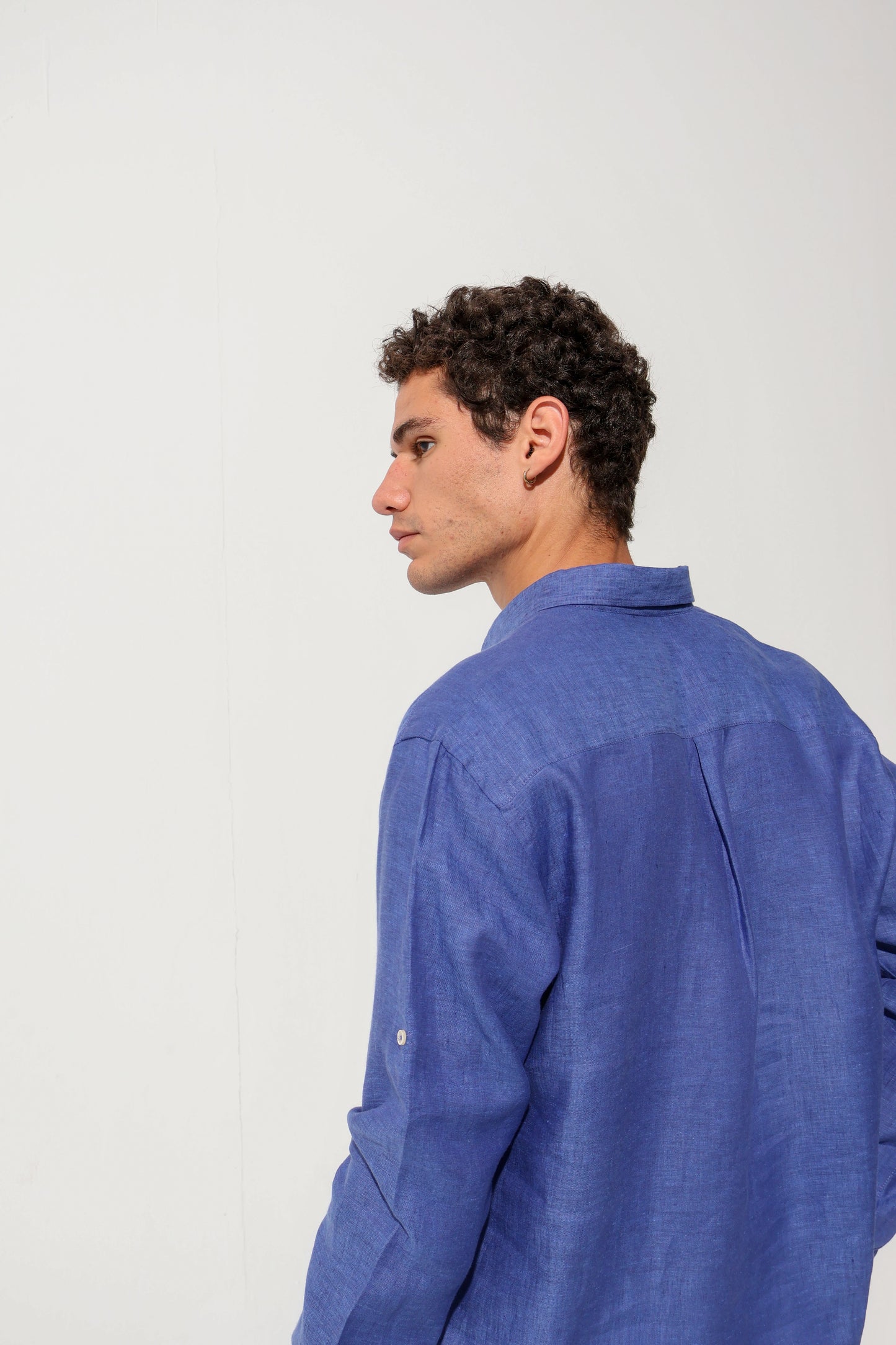 Dark Blue Premium Linen Shirt
