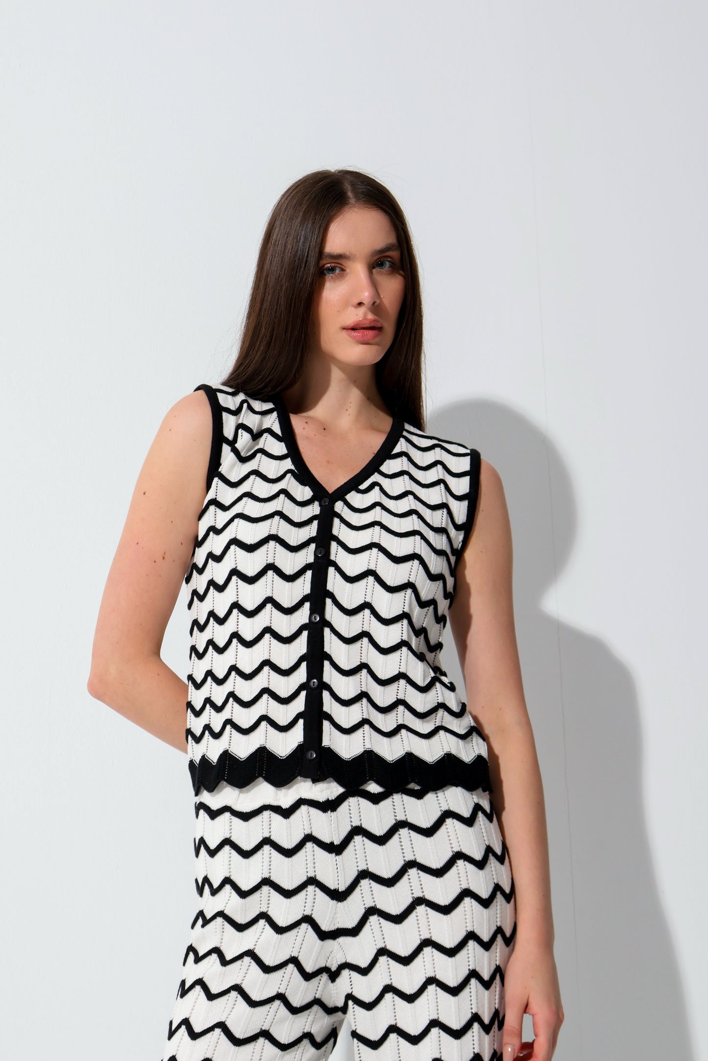 ZigZag Knit Vest Set