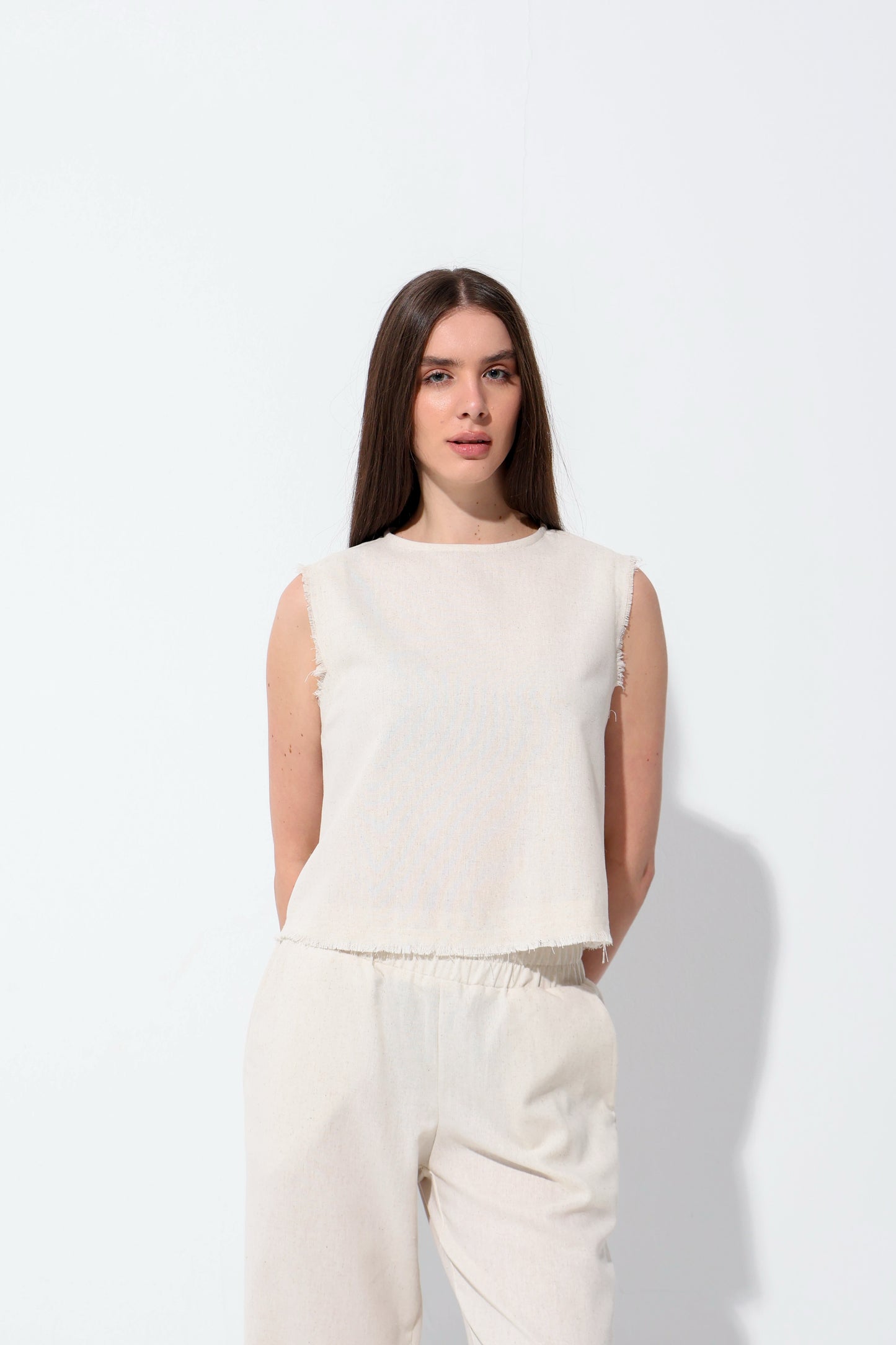 Beige Linen Set