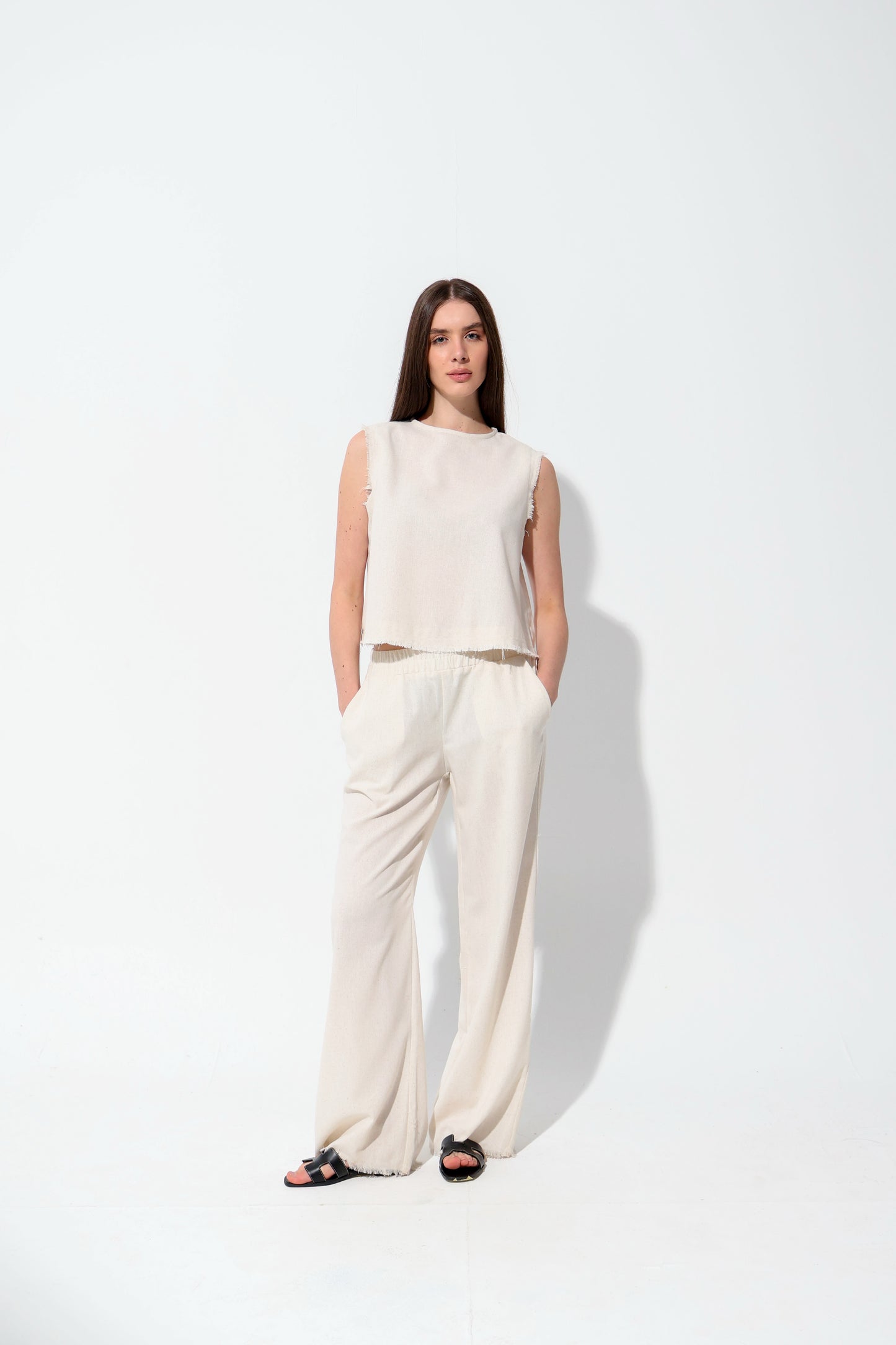 Beige Linen Set