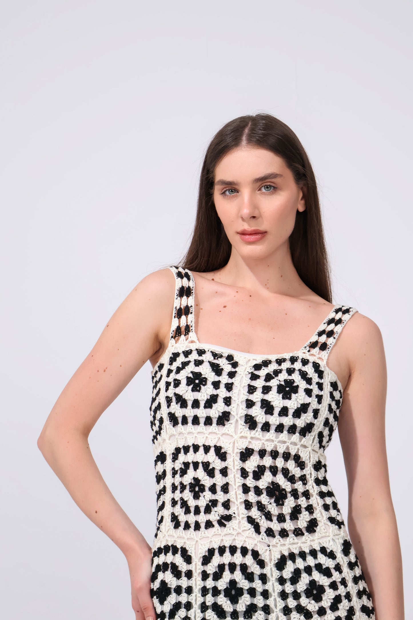Black Handmade Crochet Dress