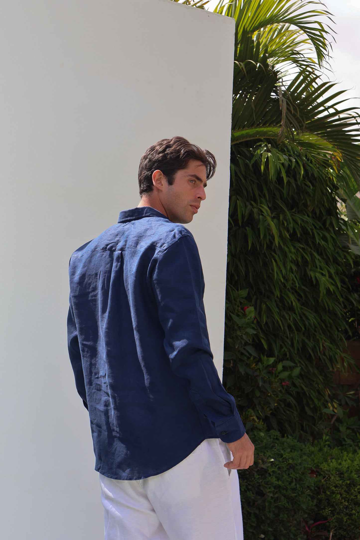 Dark Blue Premium Linen Shirt
