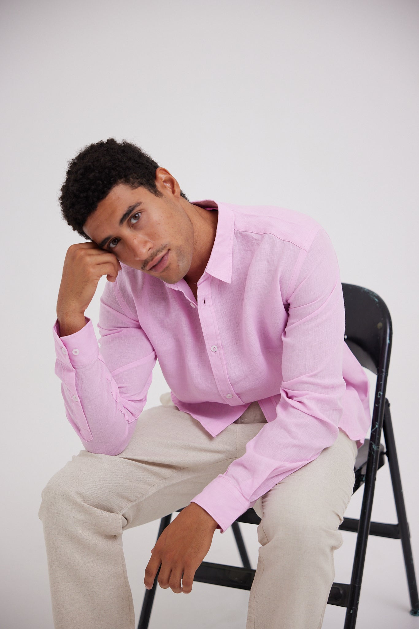 Pink Linen Shirt