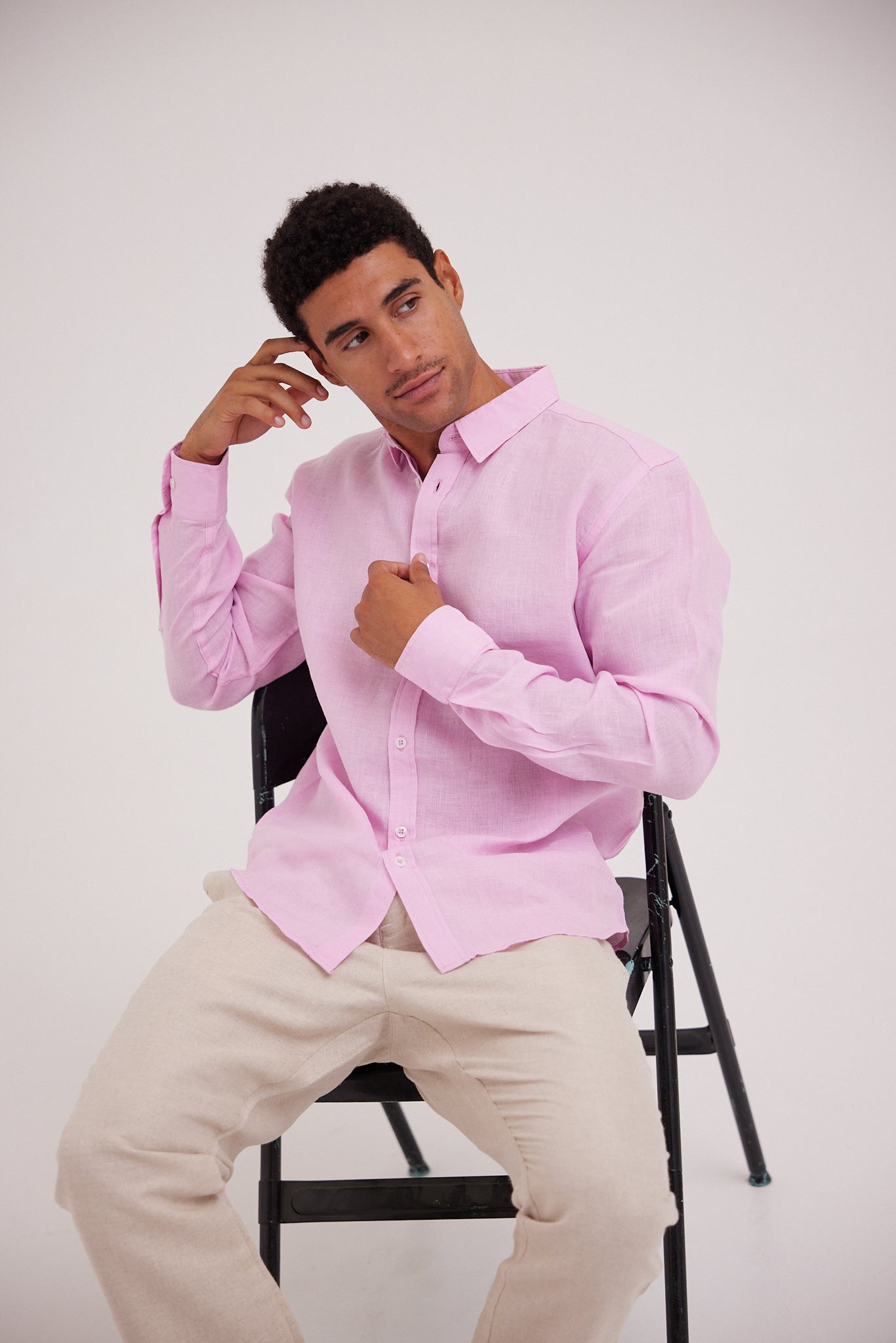 Pink Linen Shirt