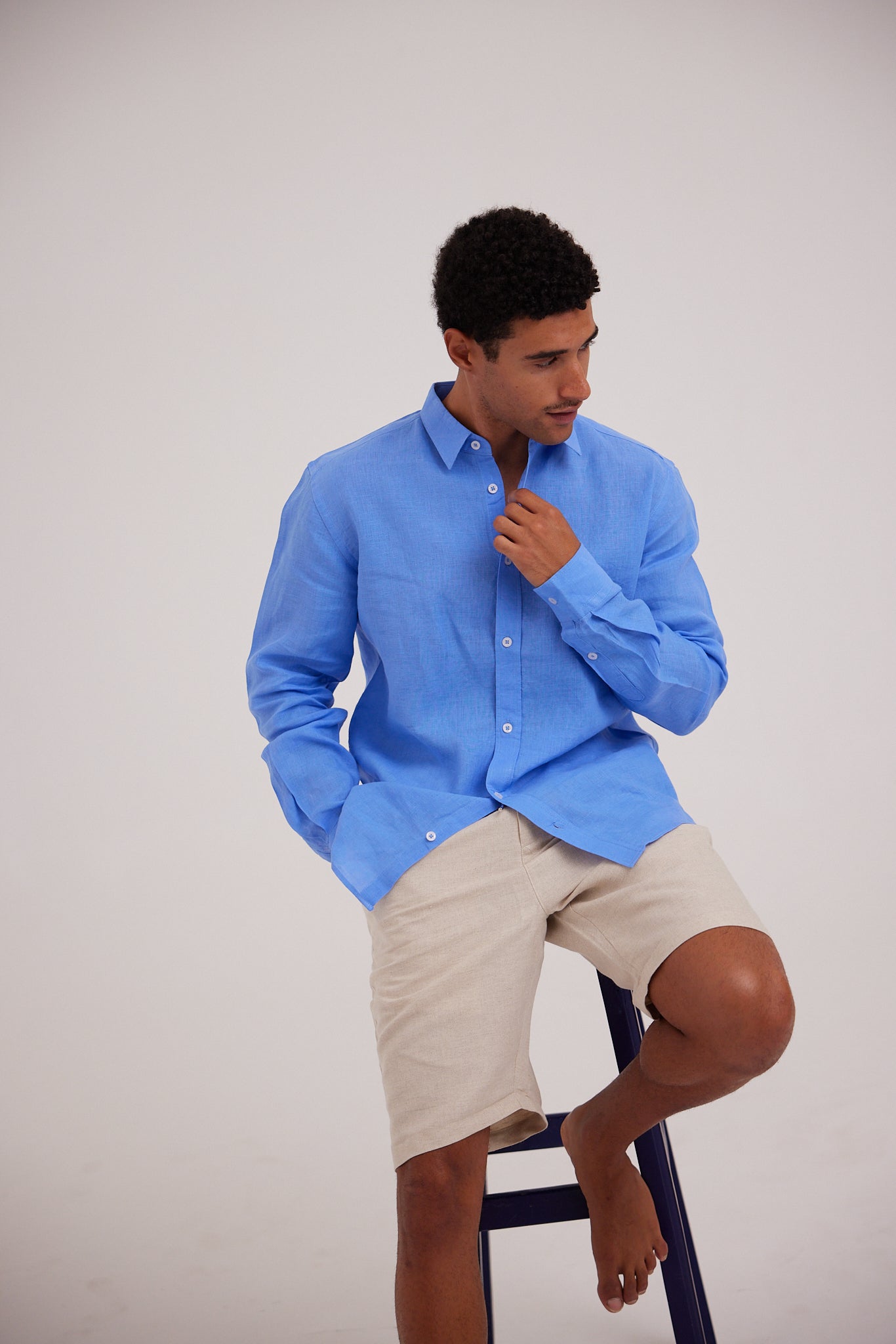 Blue Linen Shirt