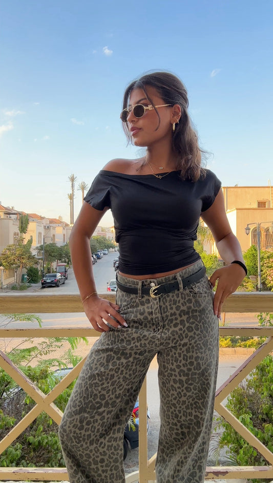 Leopard Denim