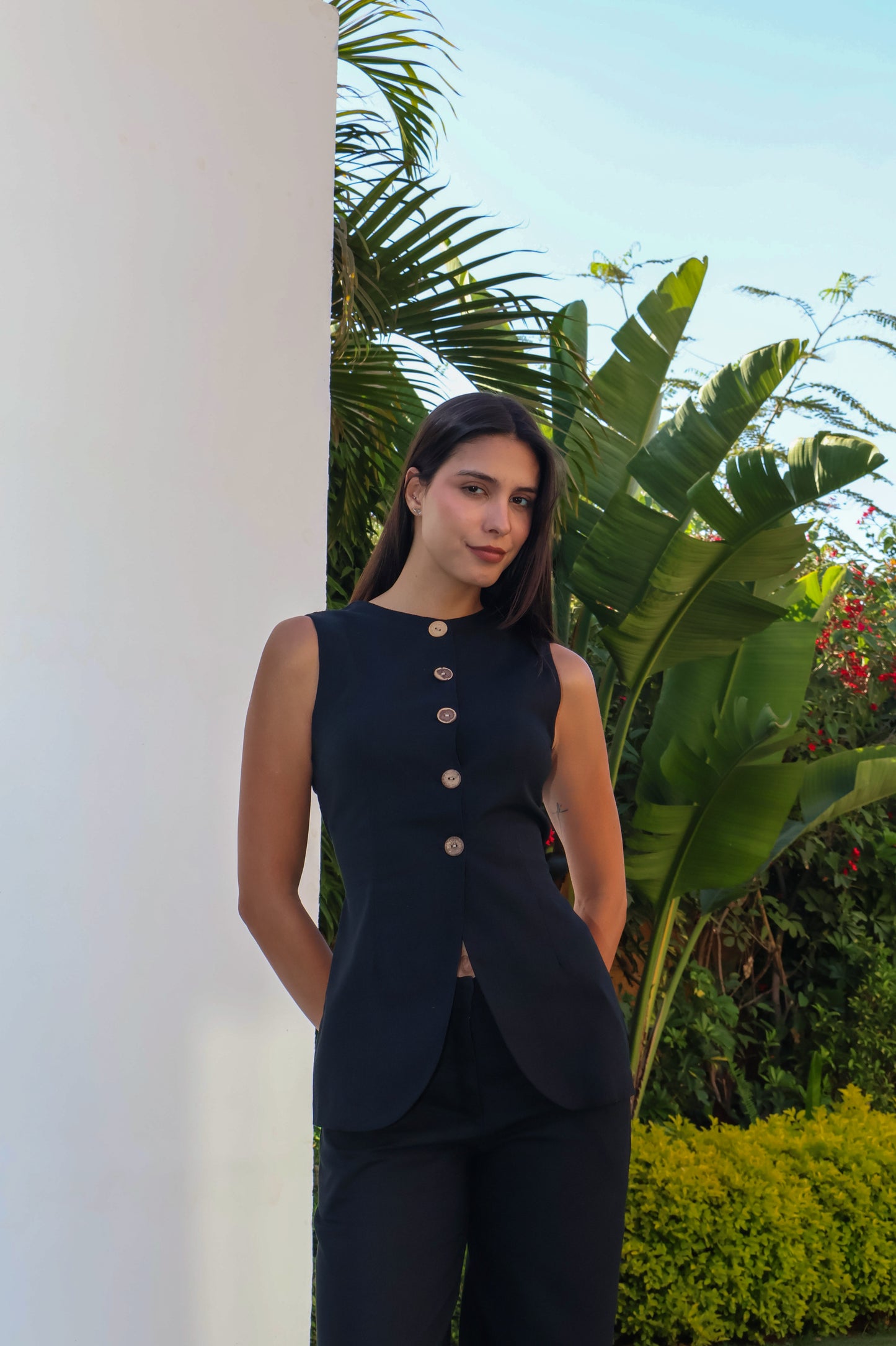 Linen Vest Set