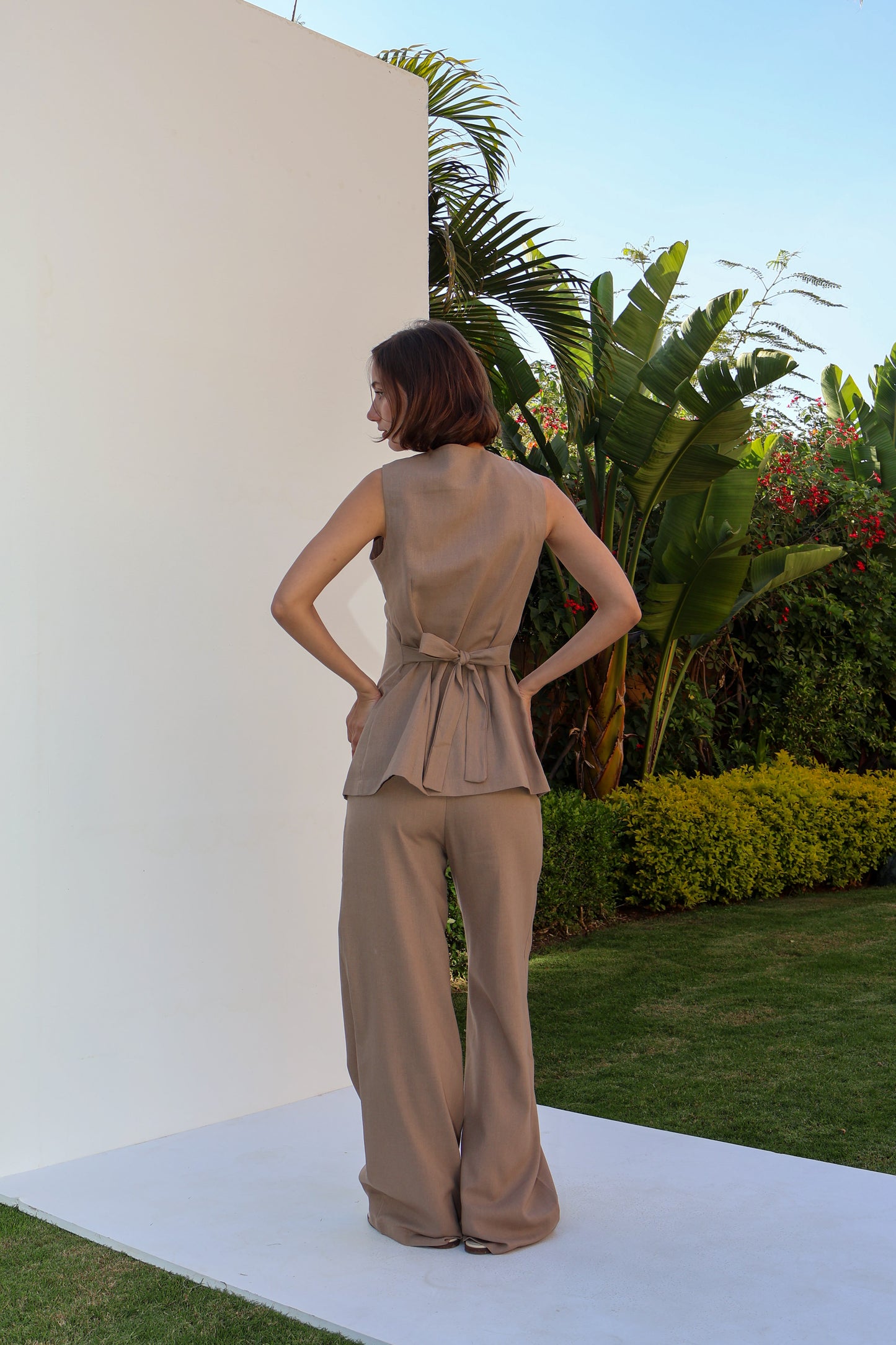 Linen Vest Set