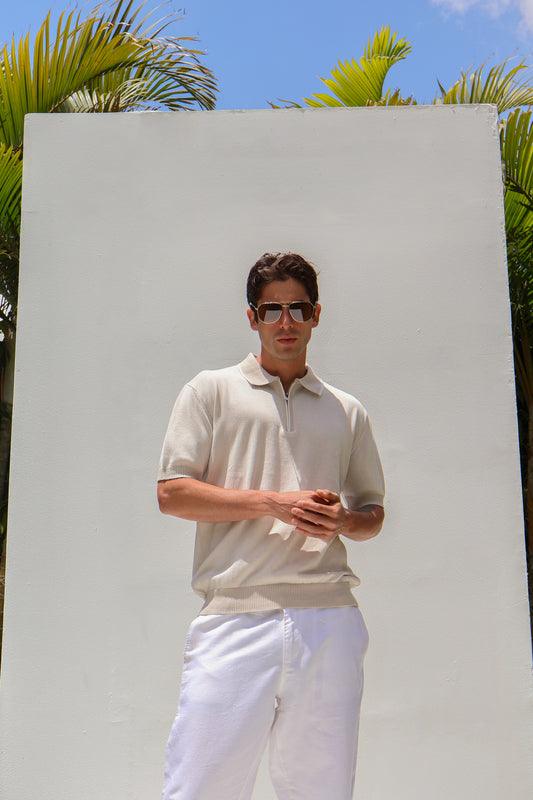 Zip Knit Polo