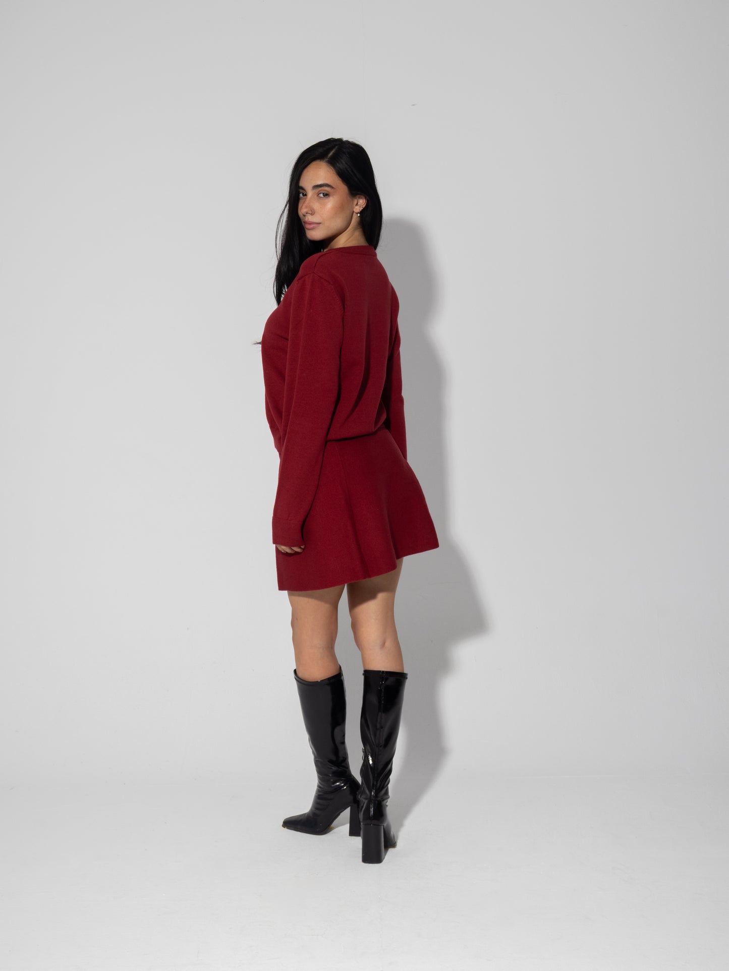 Cardi Knit Skirt Set