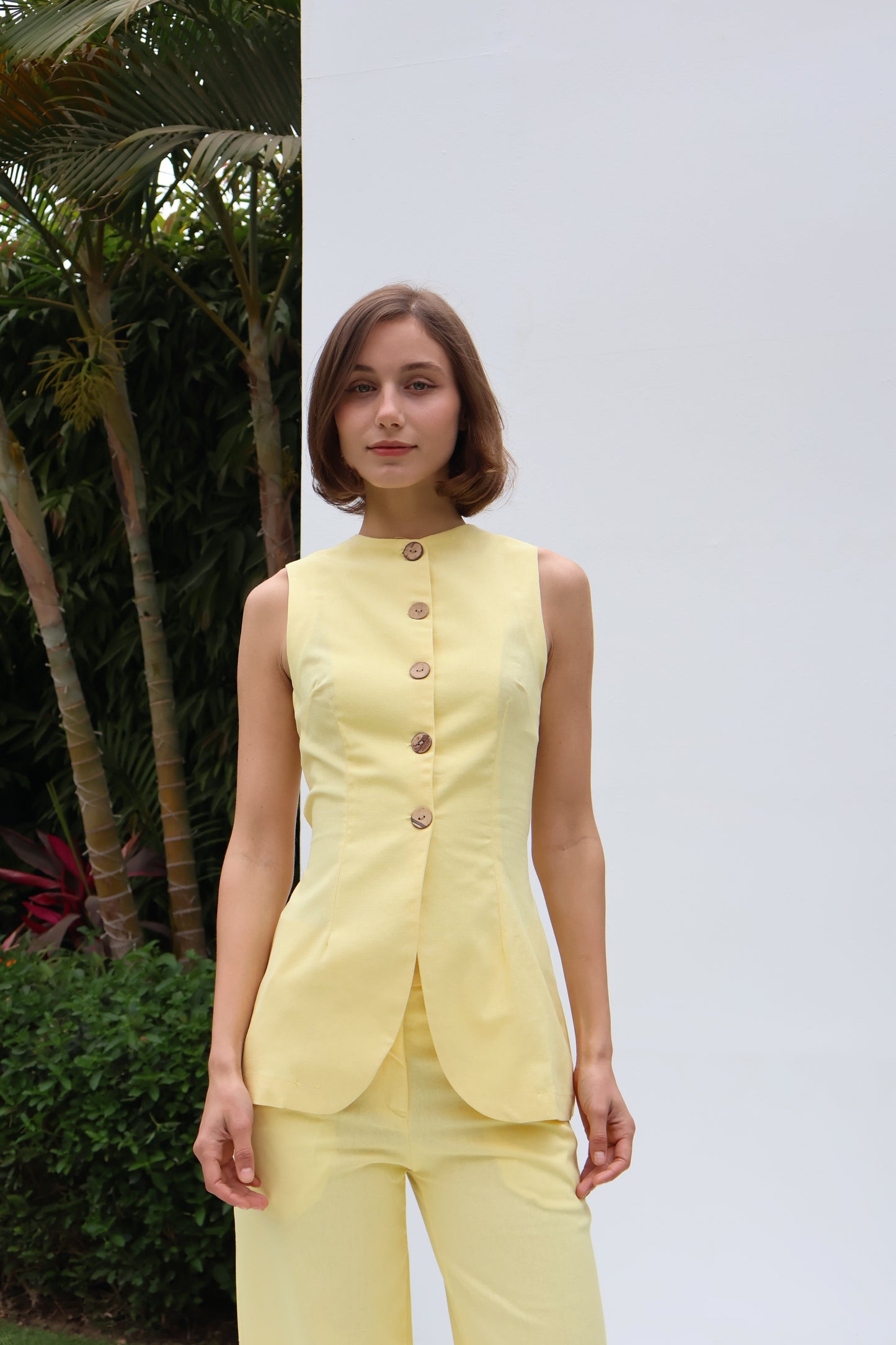 Linen Vest Set