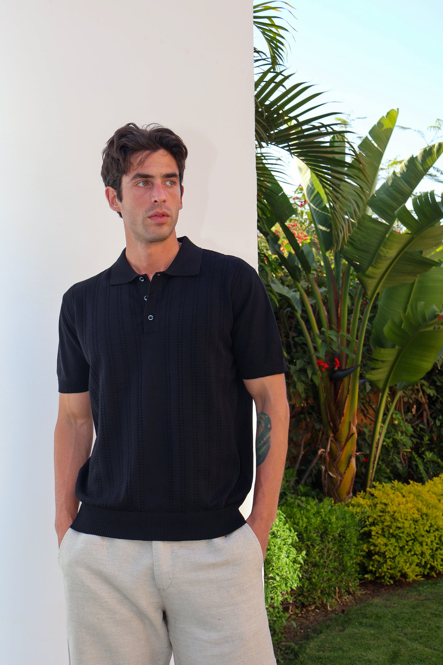 Button Knit Polo