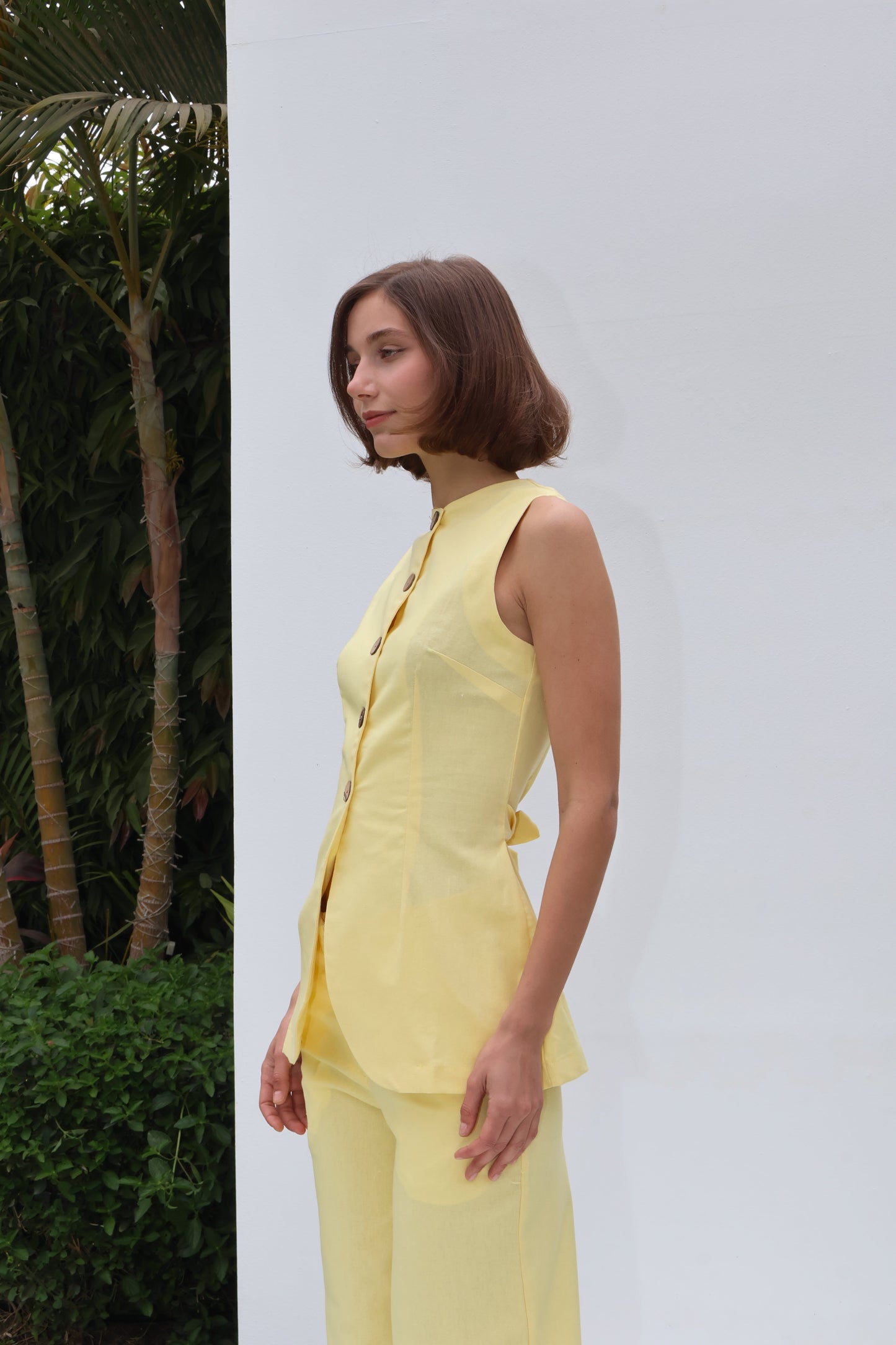 Linen Vest Set