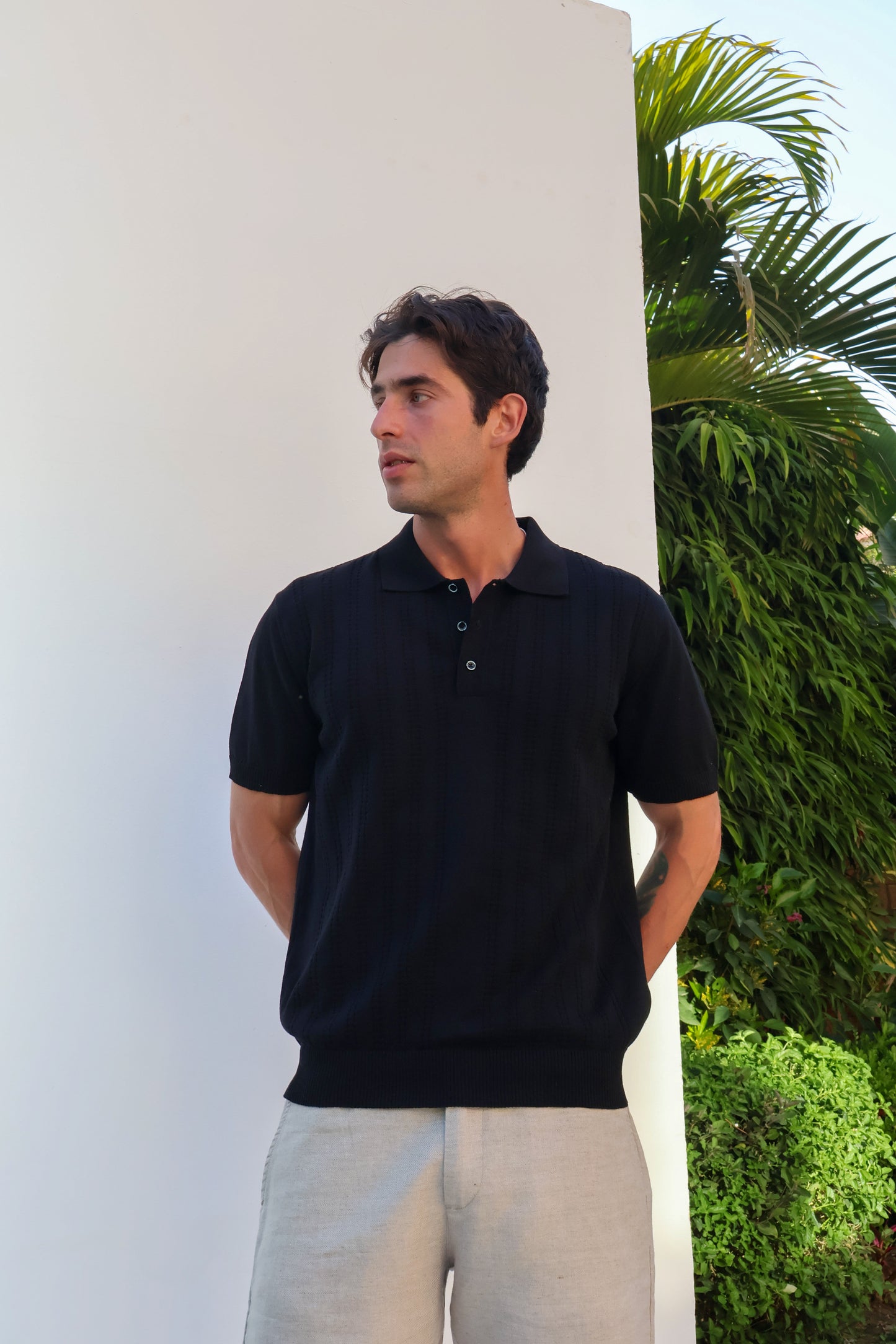 Button Knit Polo