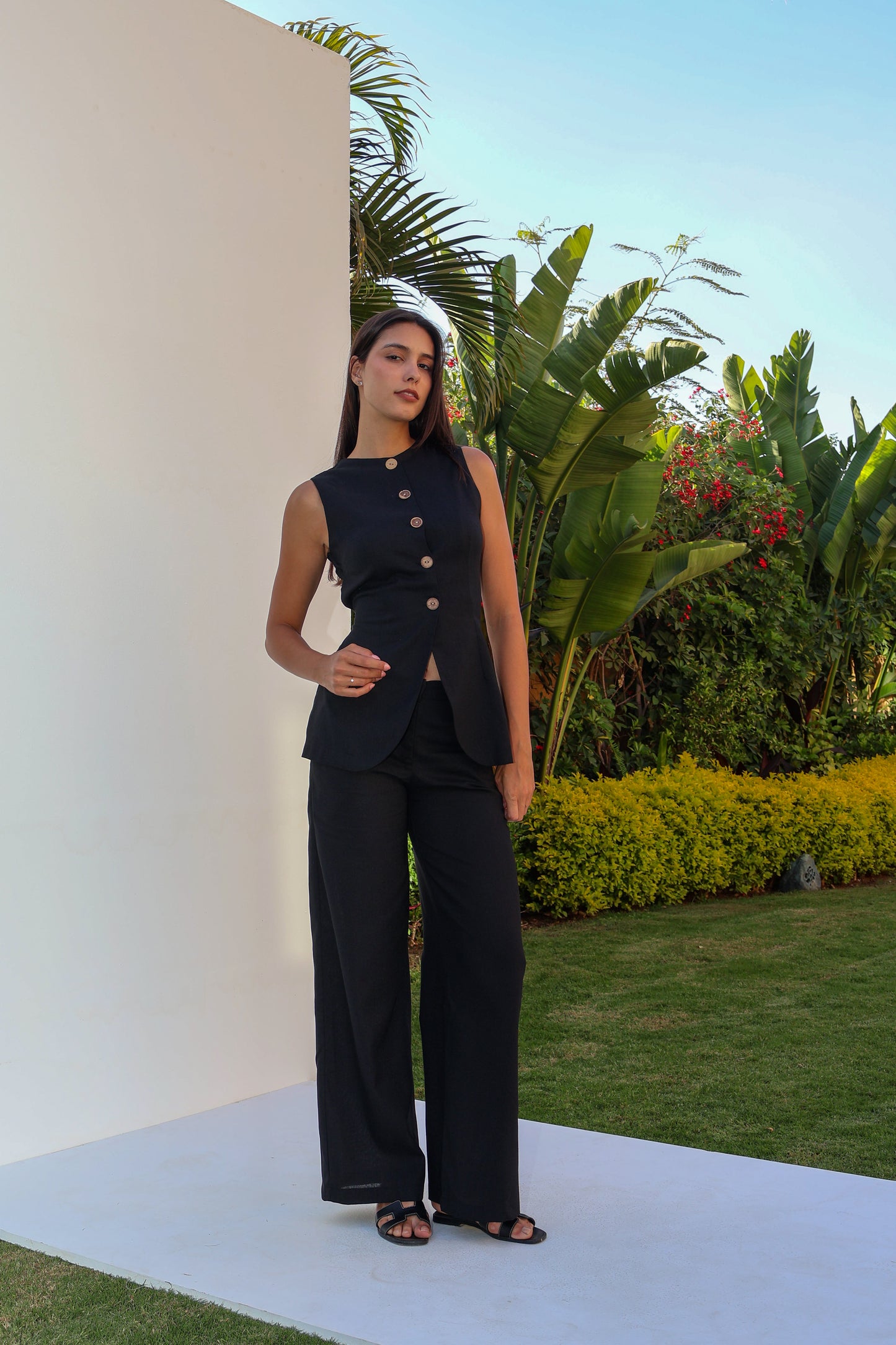 Linen Vest Set