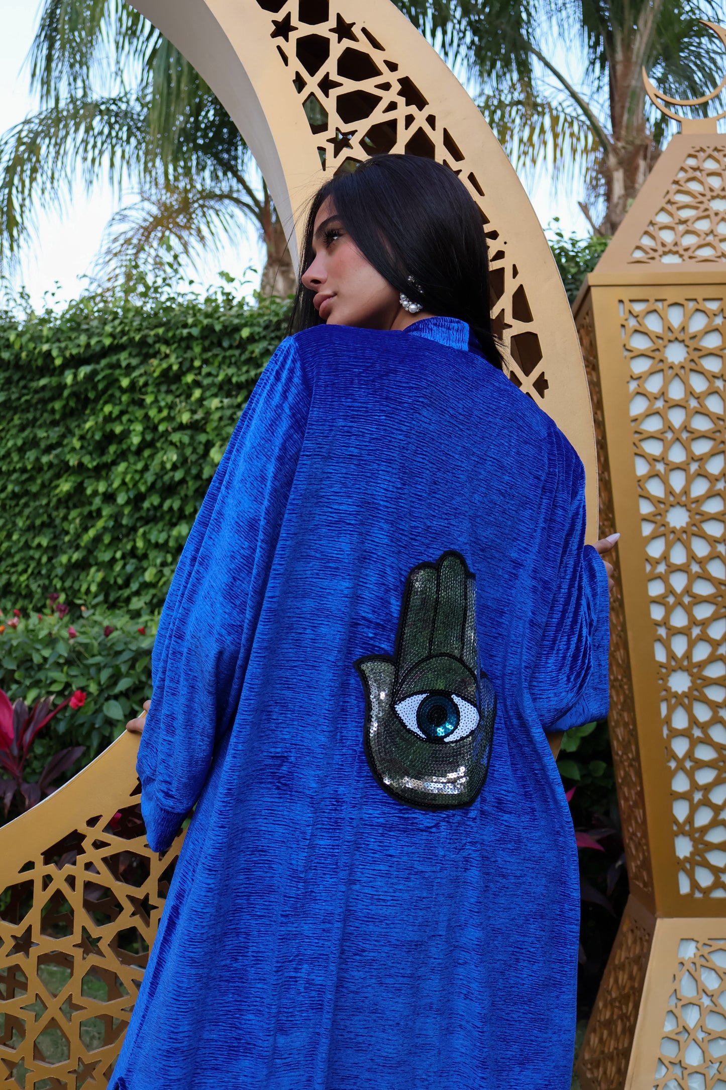 Blue Velvet Kaftan