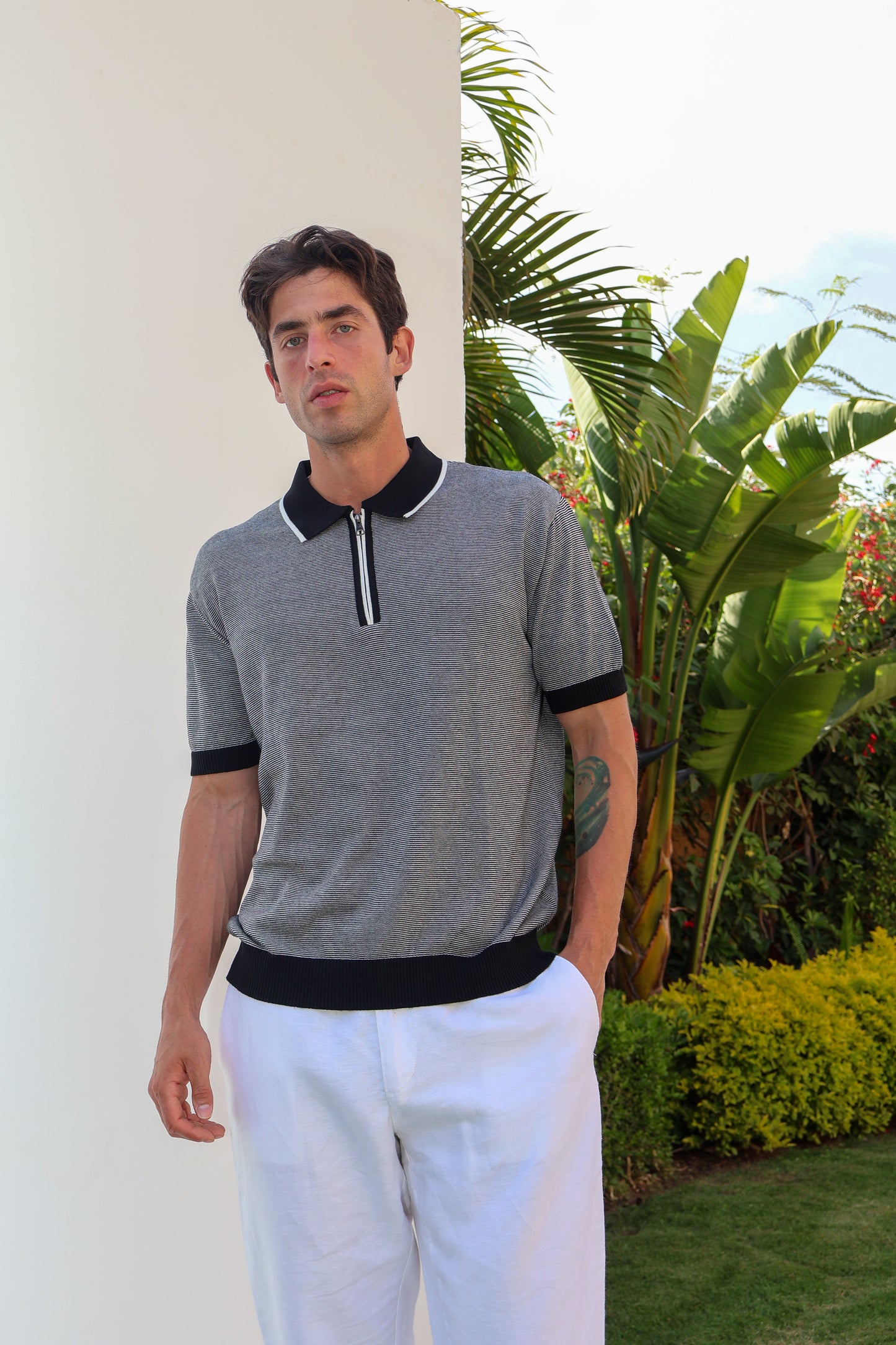 Zip Knit Polo