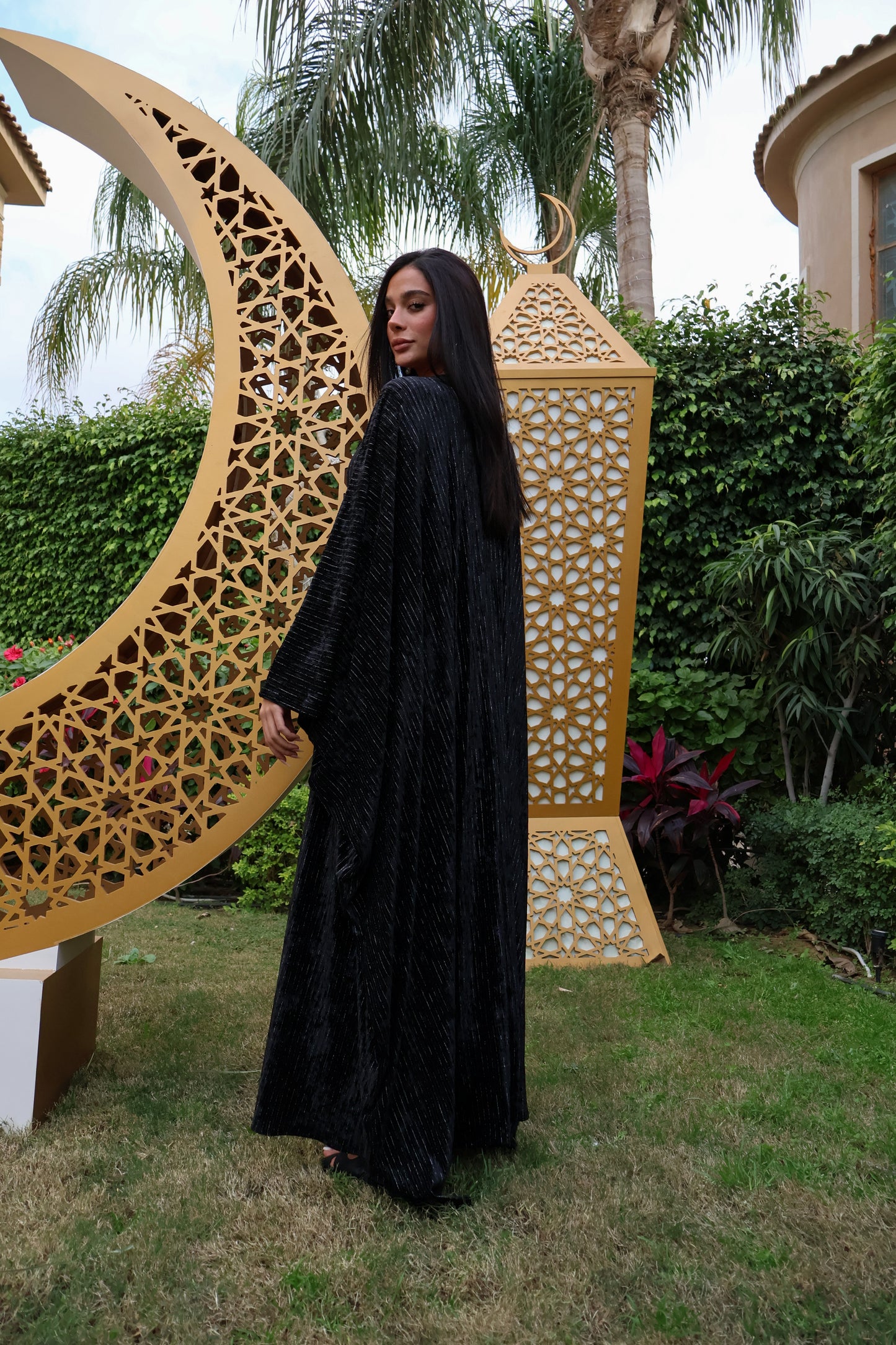 Black Velvet Kaftan Dress