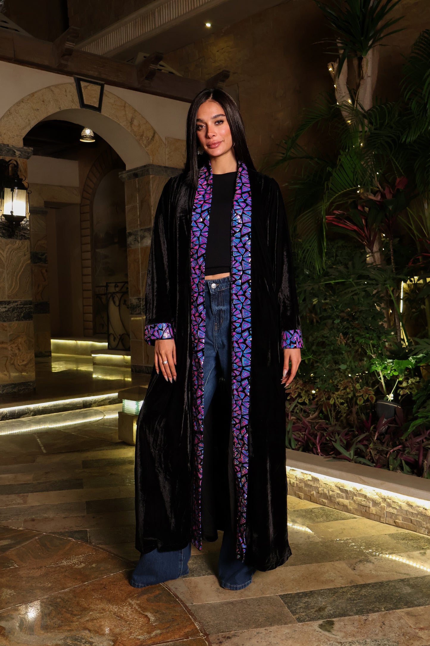 Purple Shimmer Kaftan