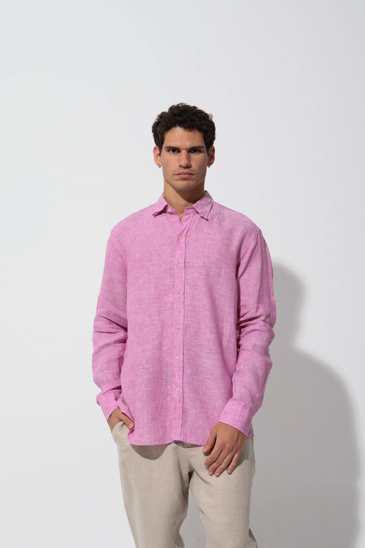 Pink Premium Linen Shirt
