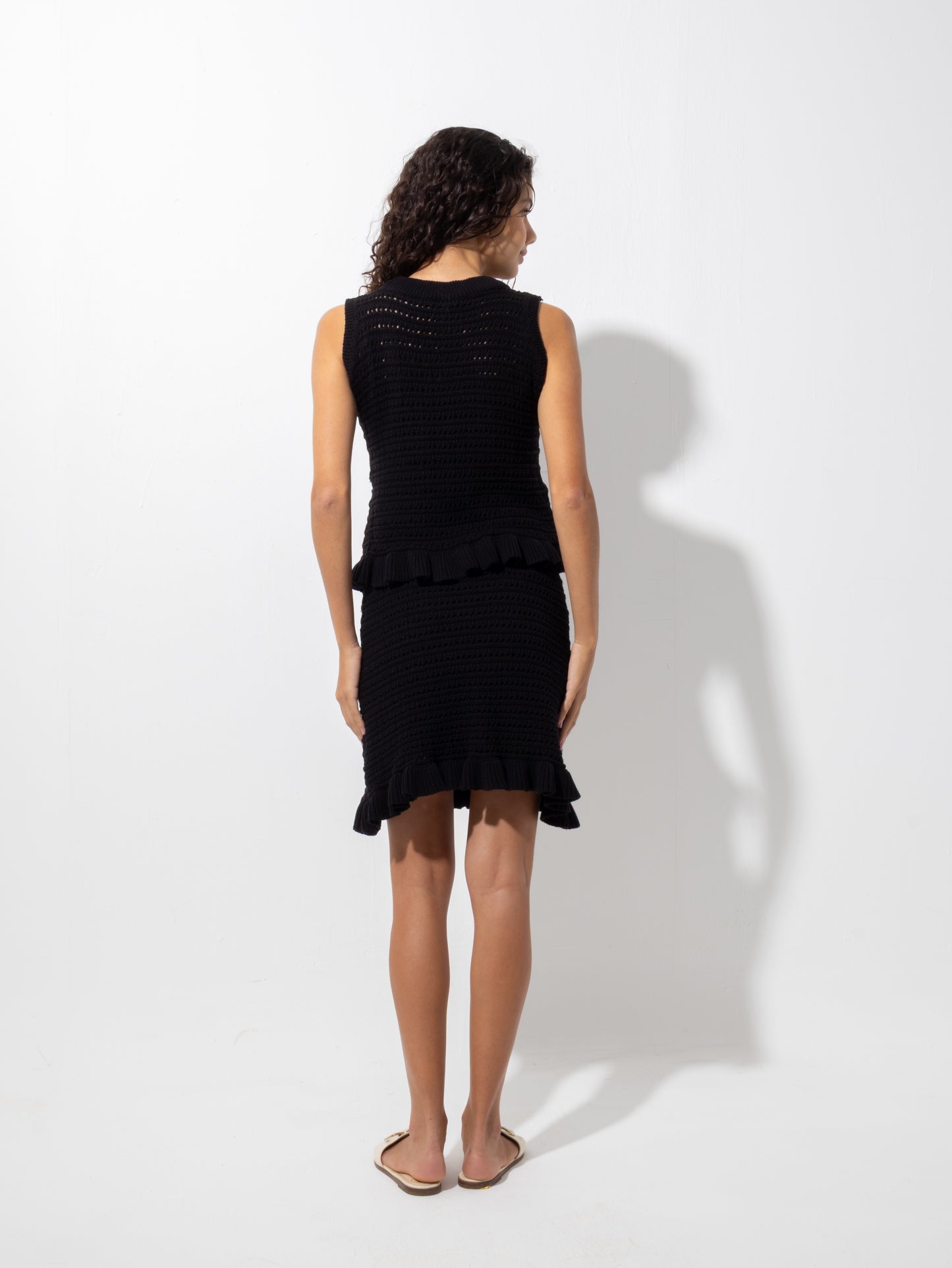 Black Mini Skirt Set