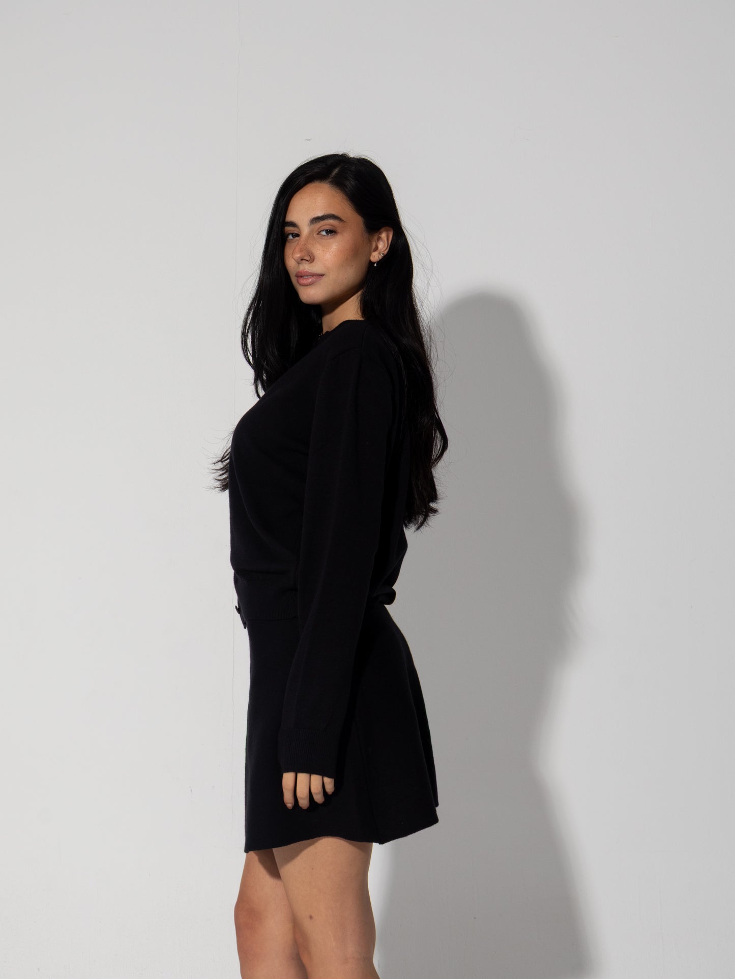 Cardi Knit Skirt Set