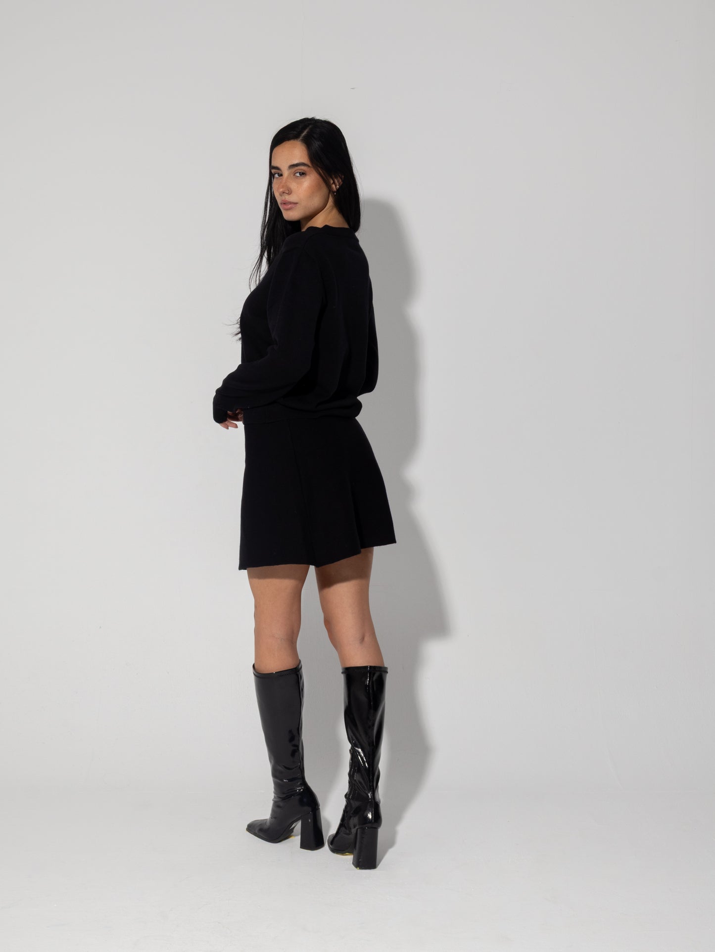 Cardi Knit Skirt Set