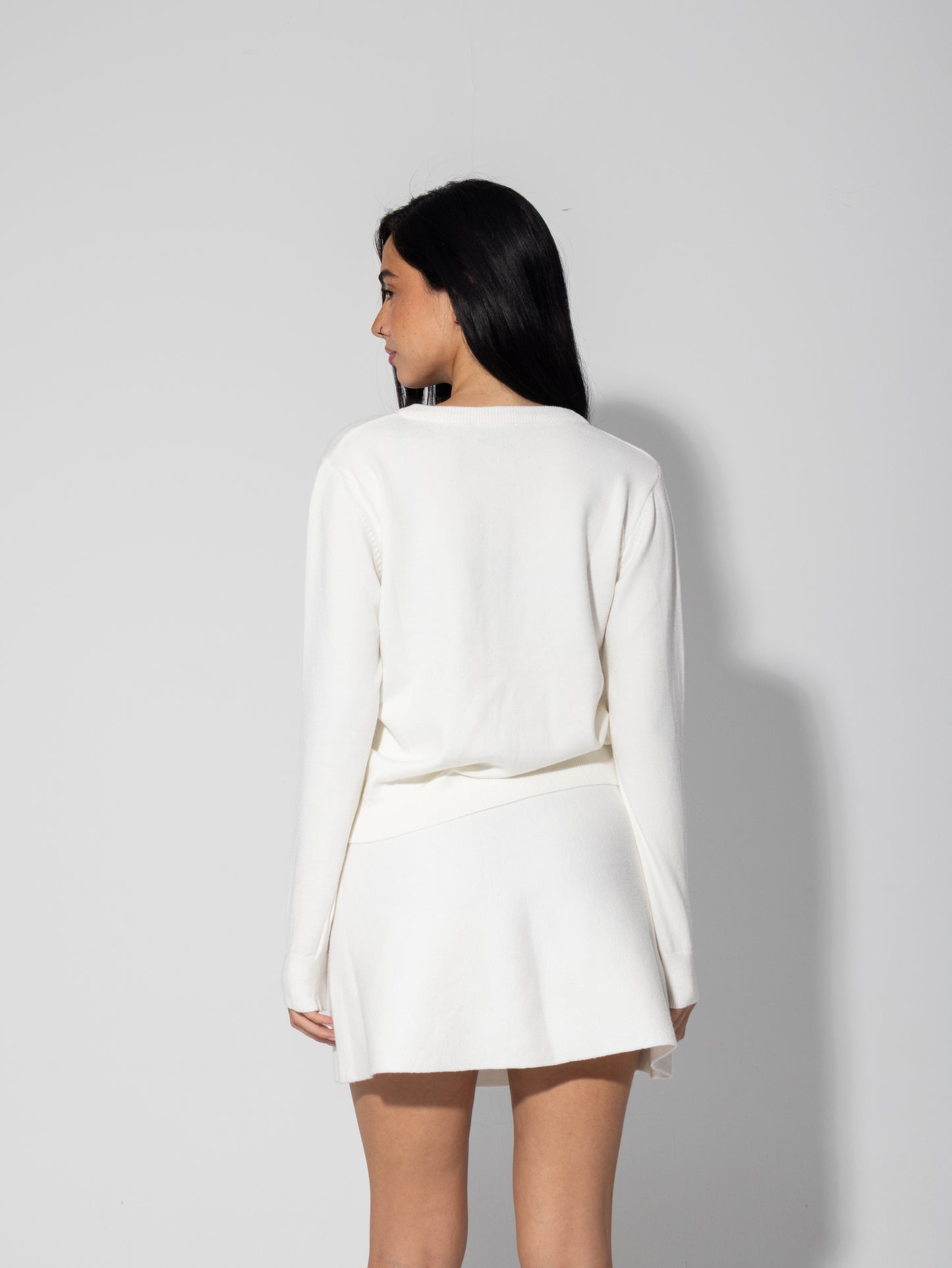 Cardi Knit Skirt Set