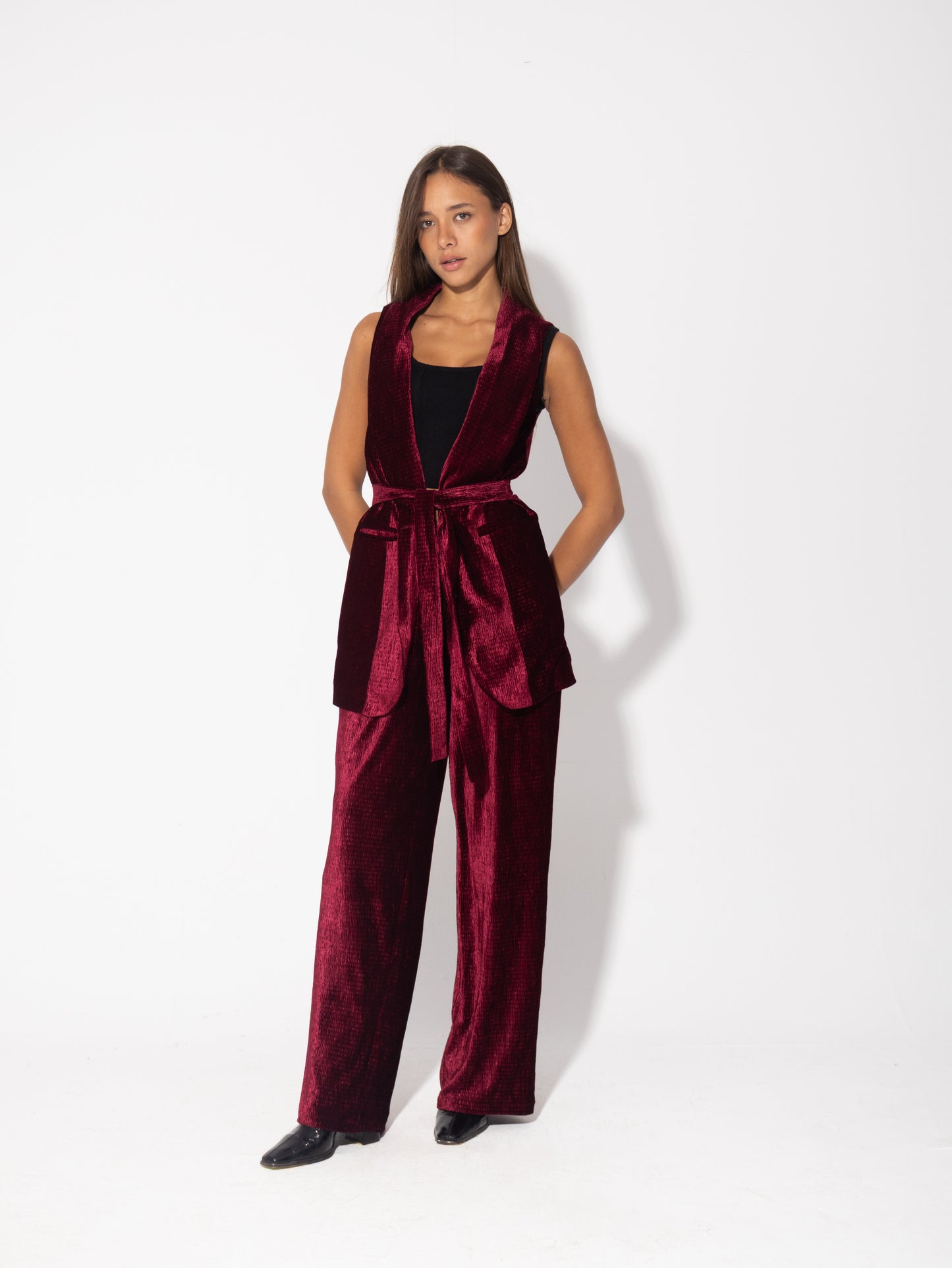 Velvet Vest Set