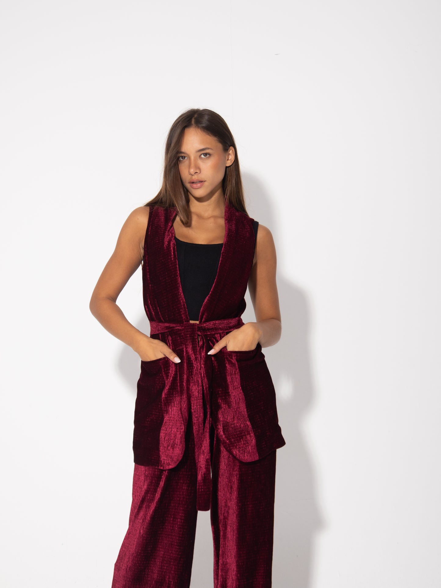 Velvet Vest Set