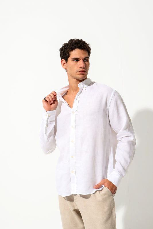 White Premium Linen Shirt