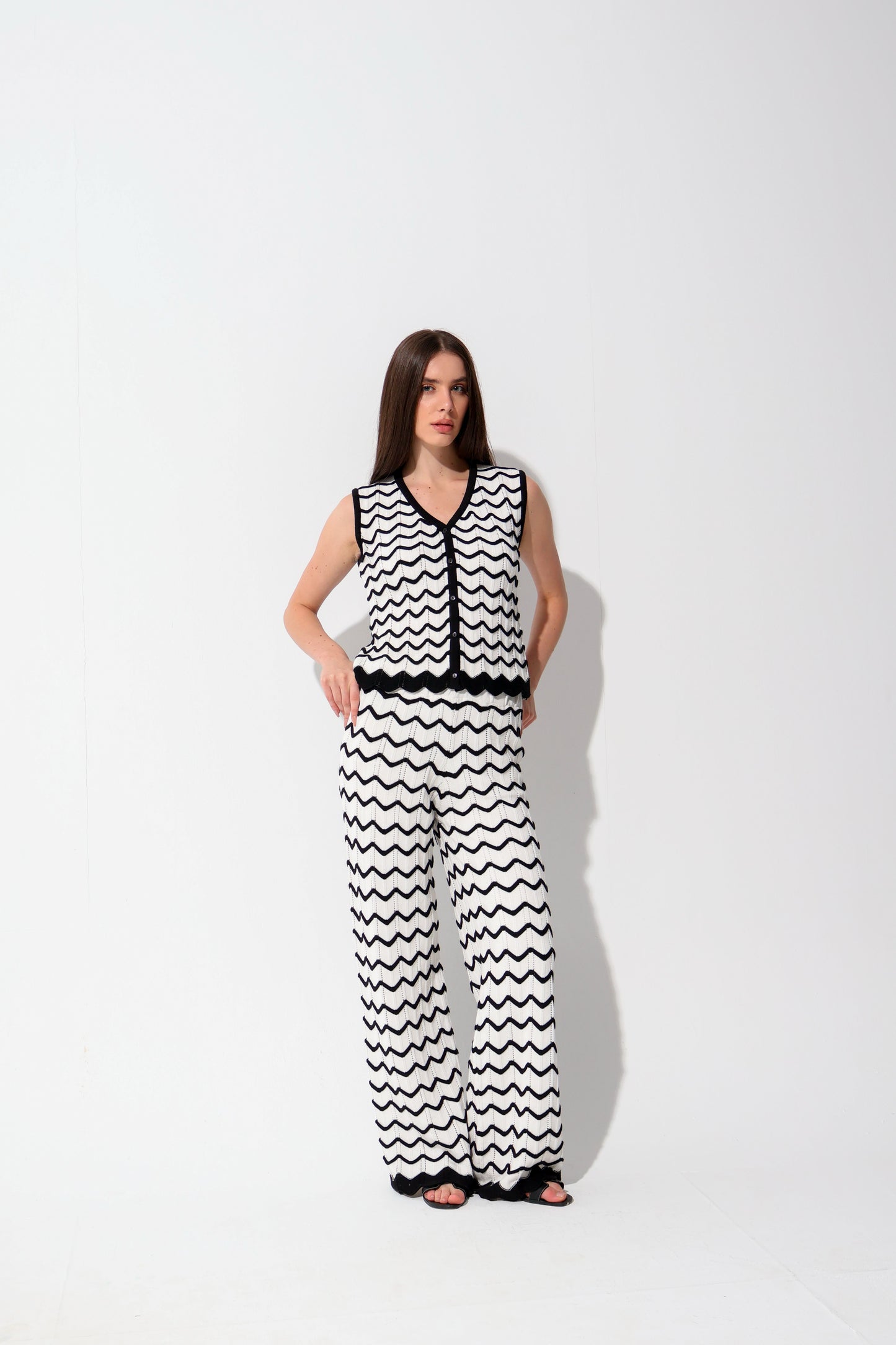 ZigZag Knit Vest Set