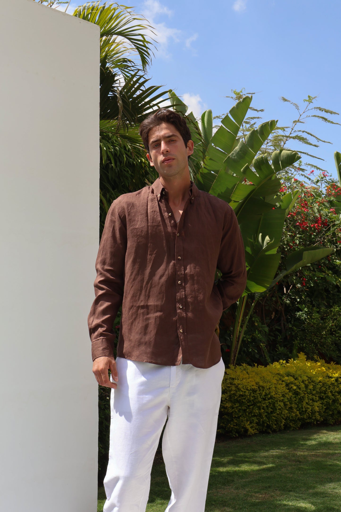Brown Premium Linen Shirt