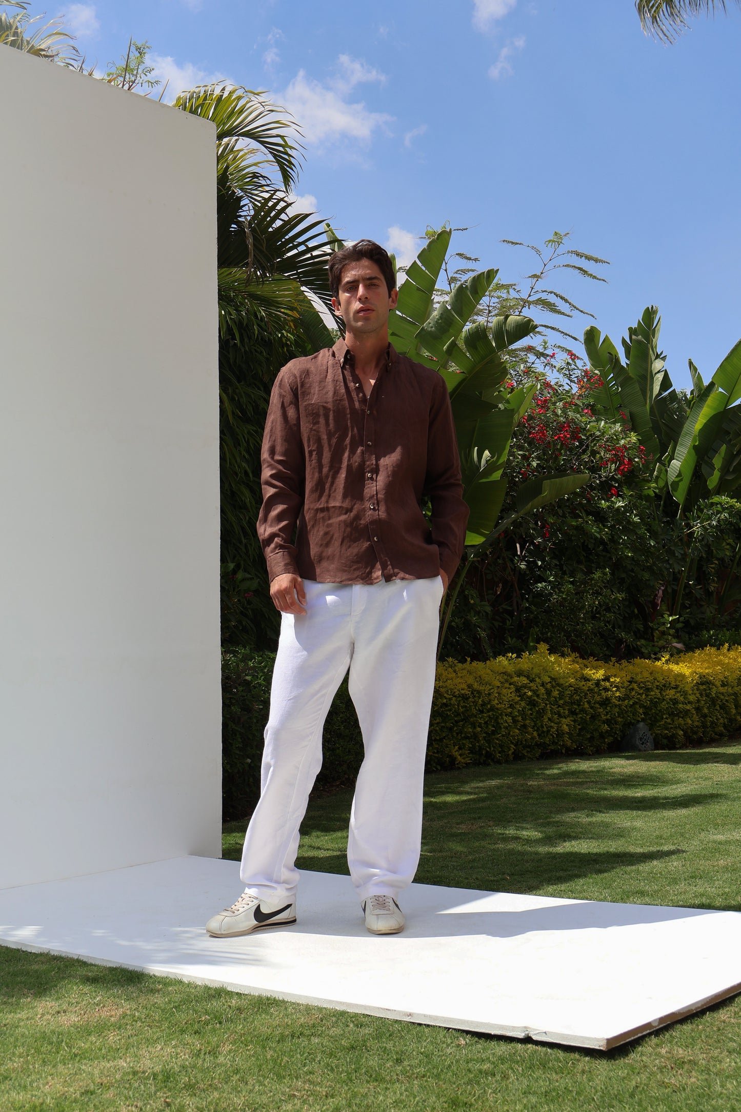 Brown Premium Linen Shirt