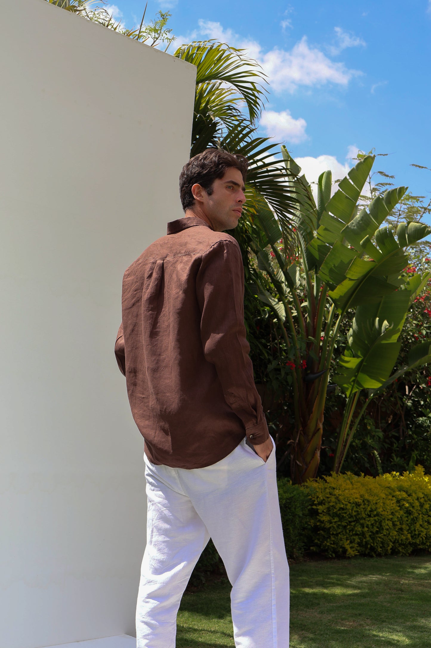 Brown Premium Linen Shirt