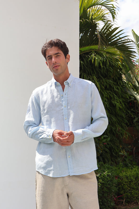 Blue Premium Linen Shirt